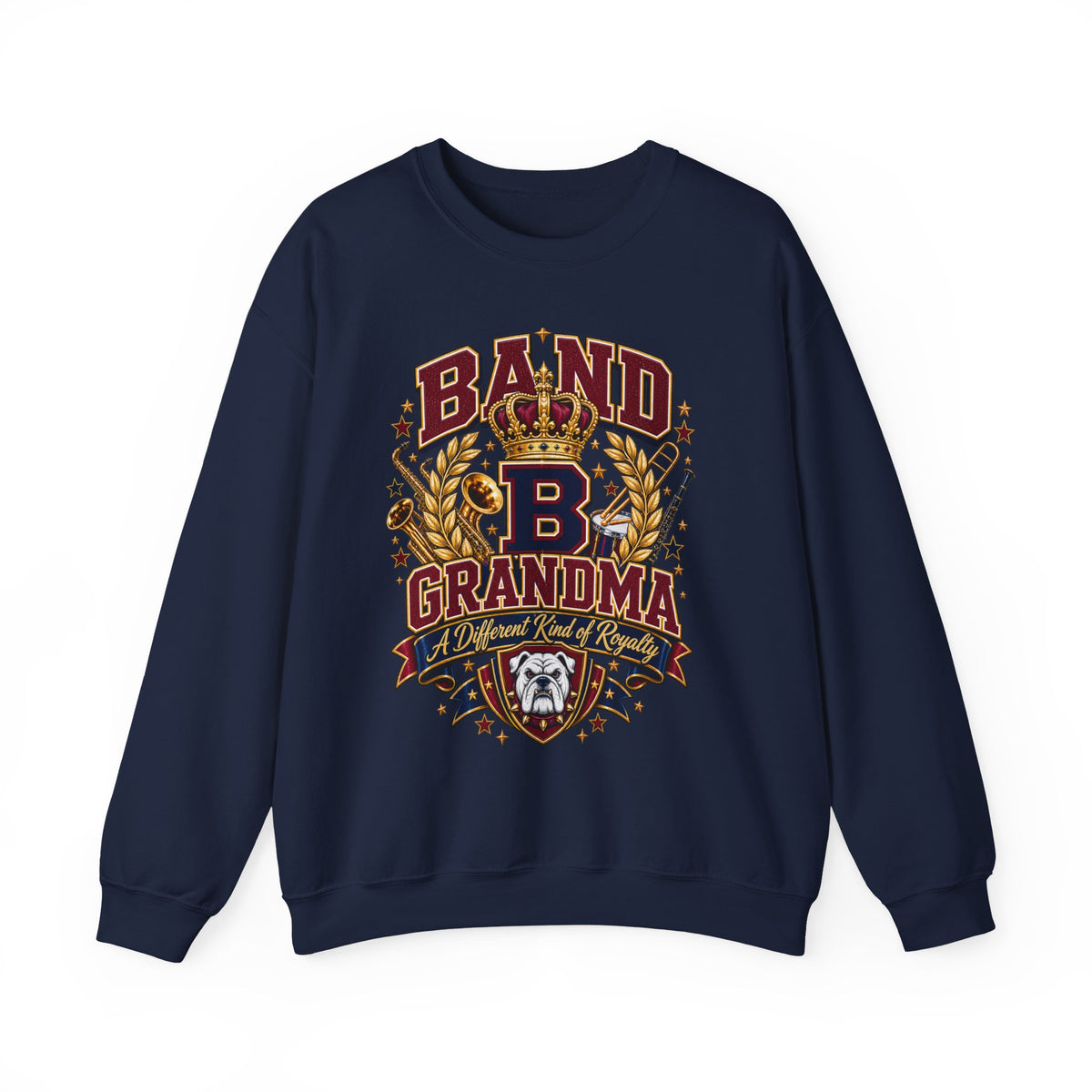 Band Grandma Sweatshirt – Vintage Crowned 'B' Music Mom Crewneck