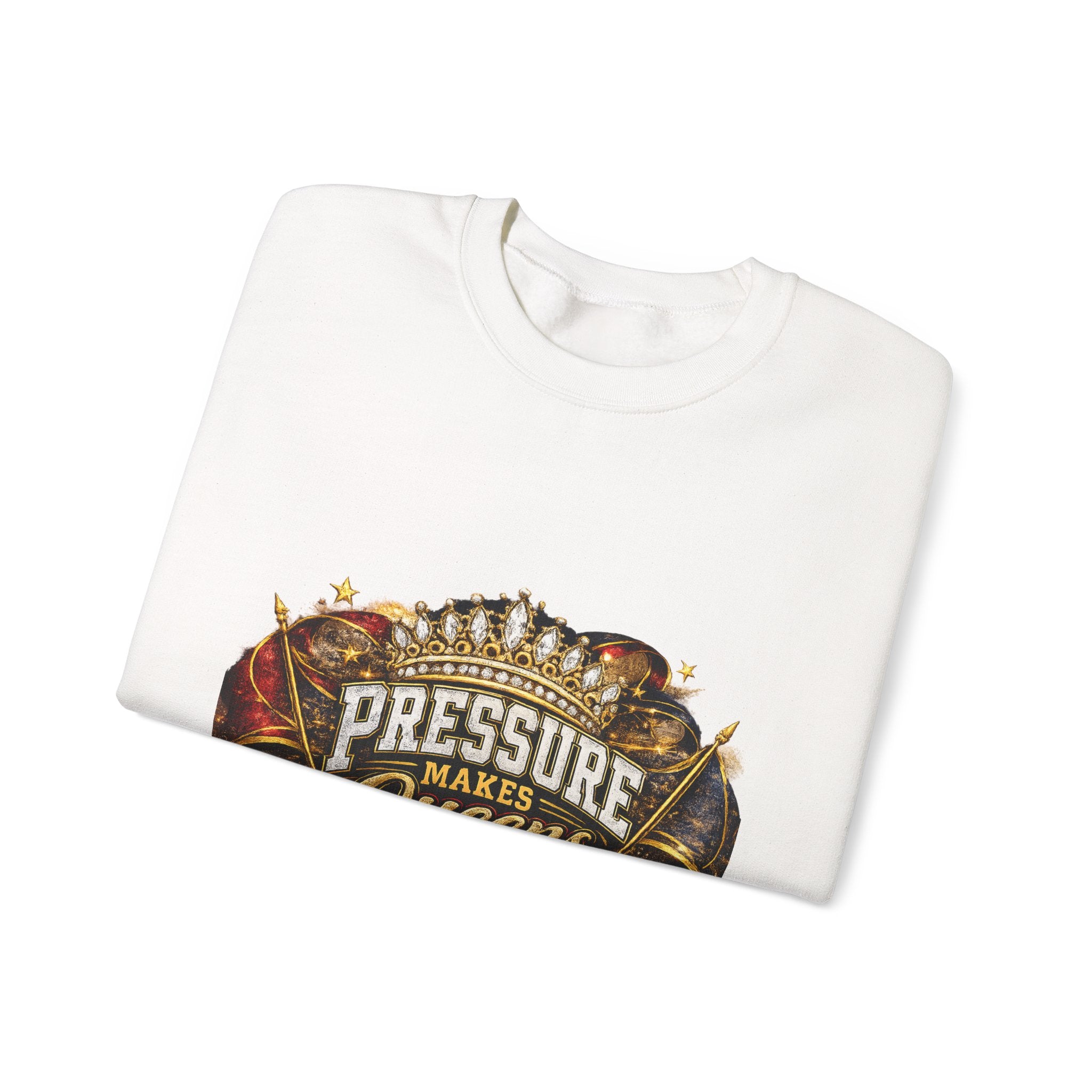 Pressure Makes Queens Sweatshirt — Empowering Motivational Crewneck