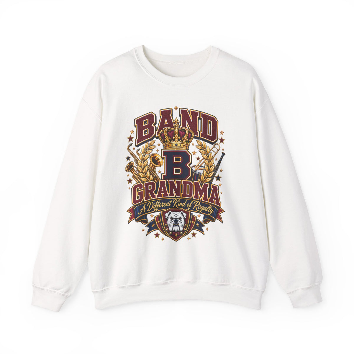Band Grandma Sweatshirt – Vintage Crowned 'B' Music Mom Crewneck