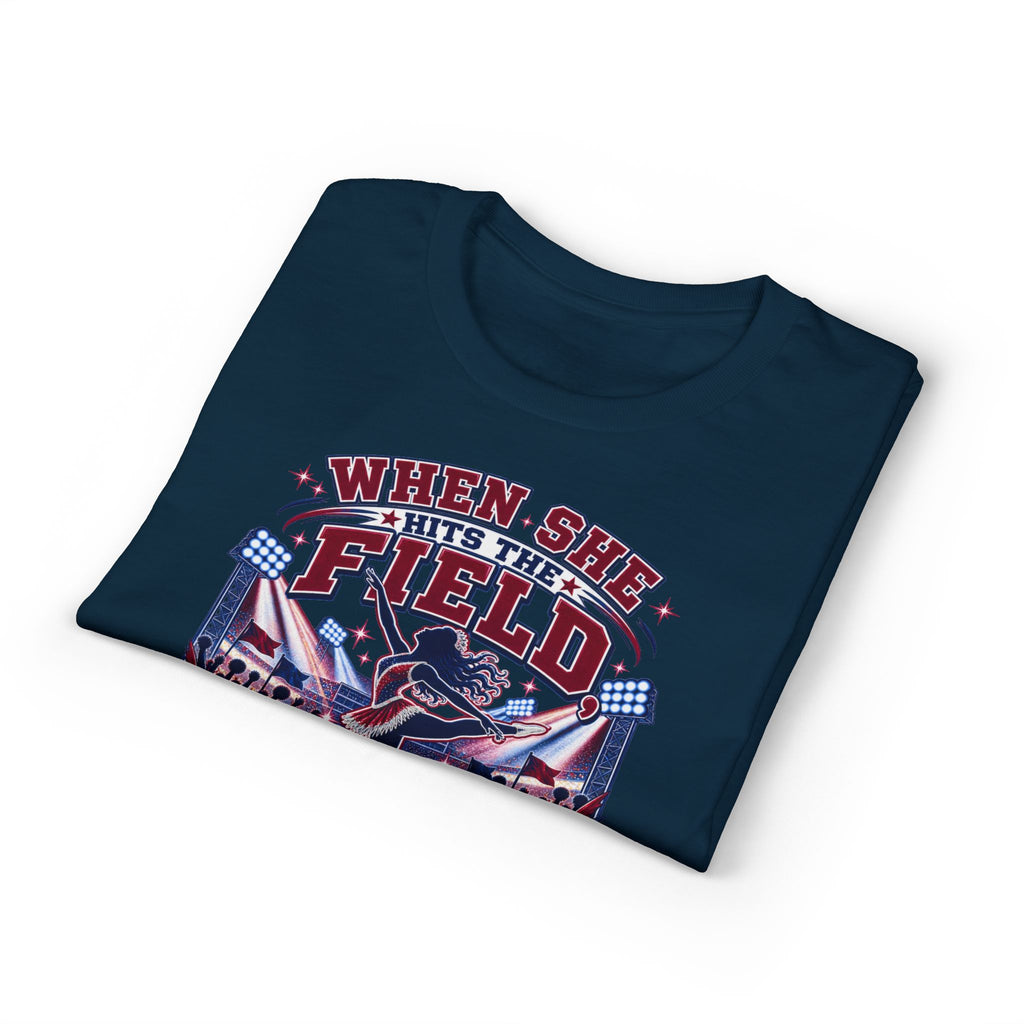 When She Hits the Field Grandpa Stands Up T-Shirt