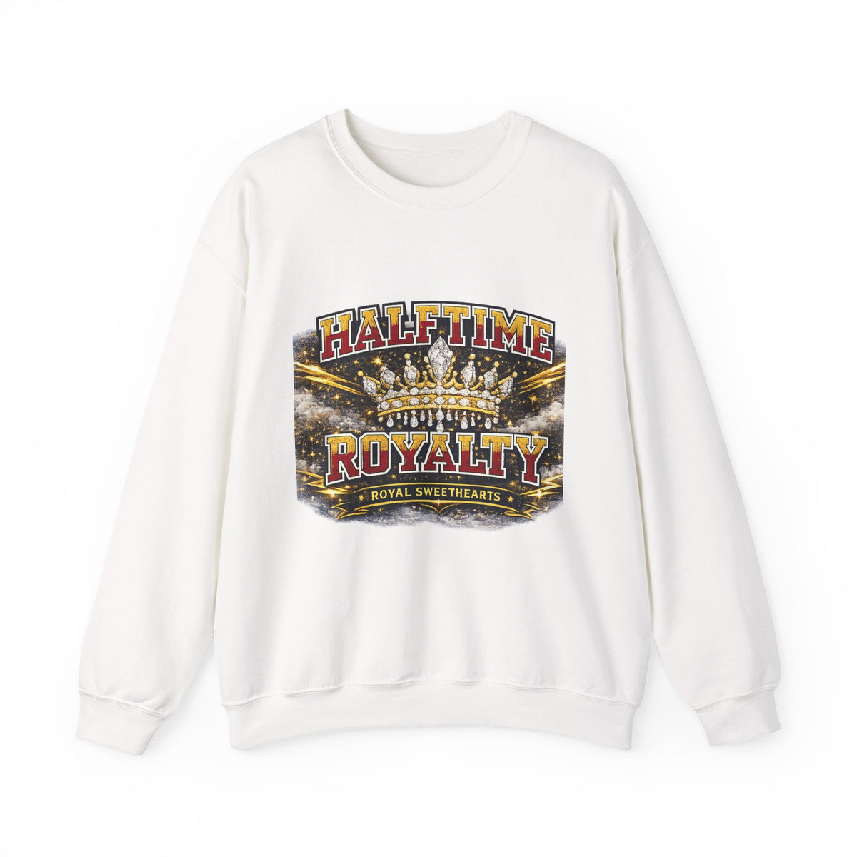 Crewneck Sweatshirt - "Halftime Royalty" Vintage Crown Football Graphic
