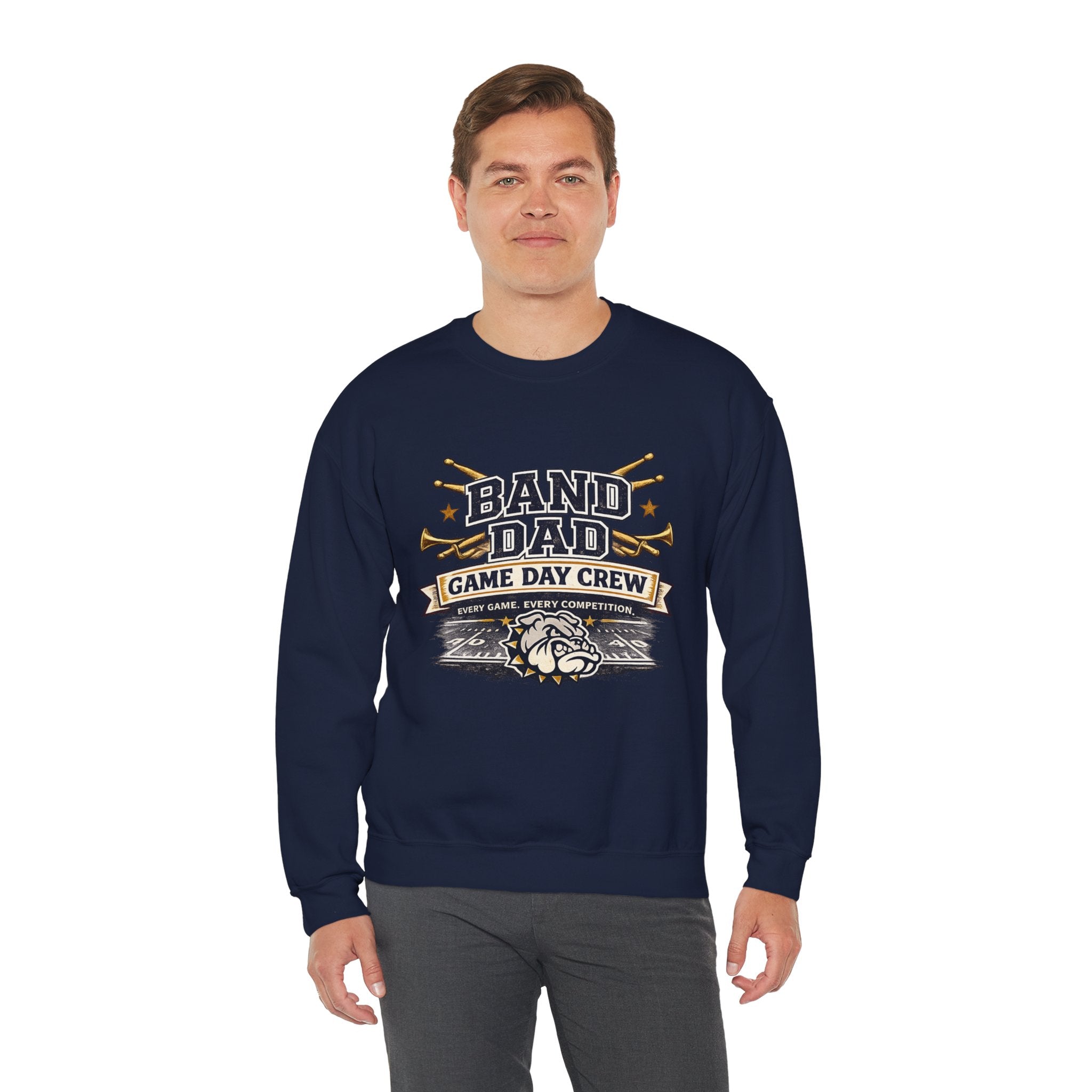 Band Dad Crewneck Sweatshirt — Game Day Crew Marching Band Dad Pullover