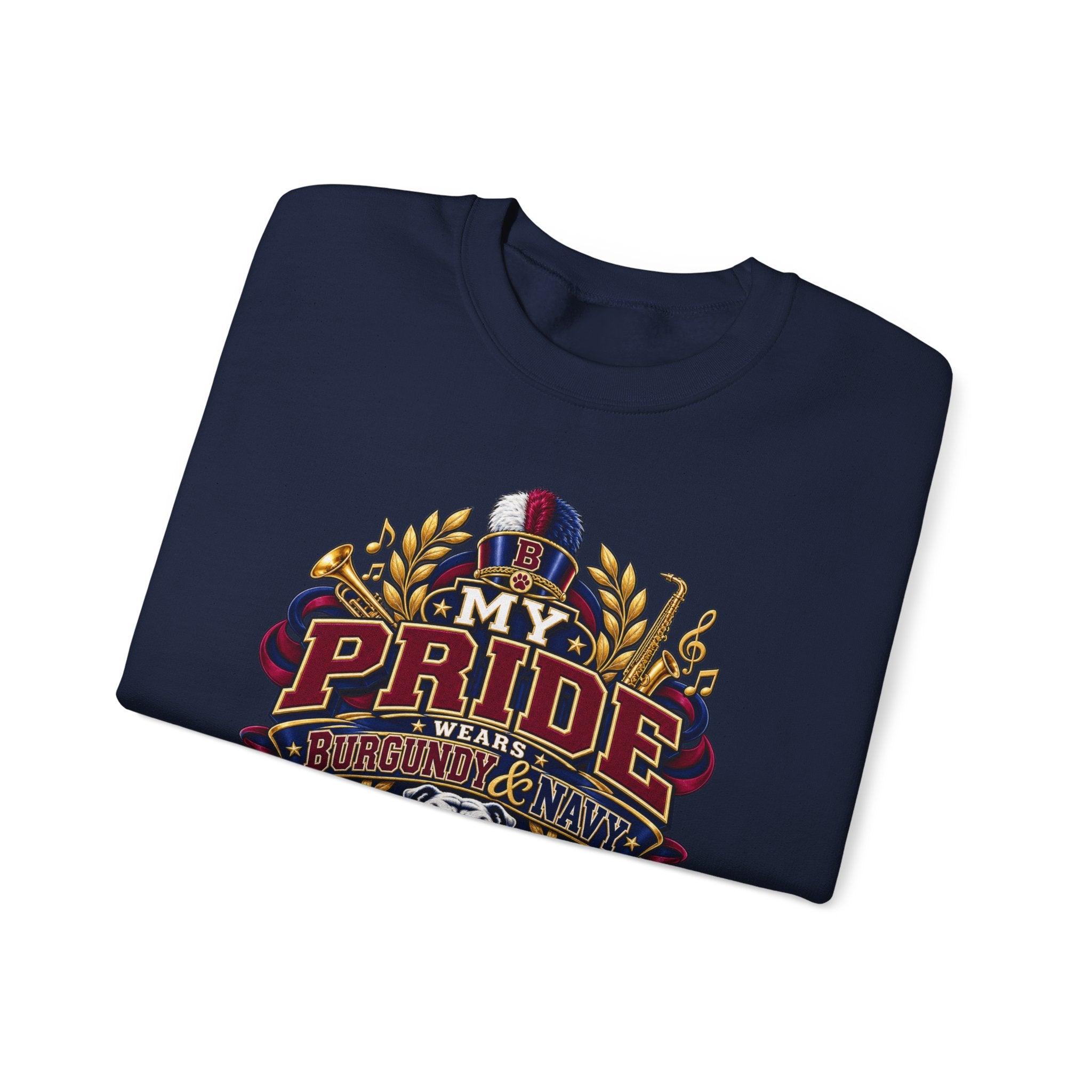 Mom Pride Sweatshirt — “My Pride” Bulldog Marching Band Mom Crewneck