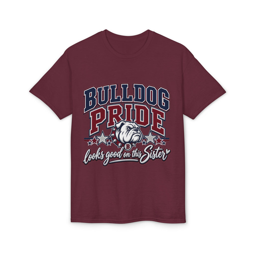 Bulldog Pride T-Shirt — 'Looks Good on His Sister' College Mascot Tee