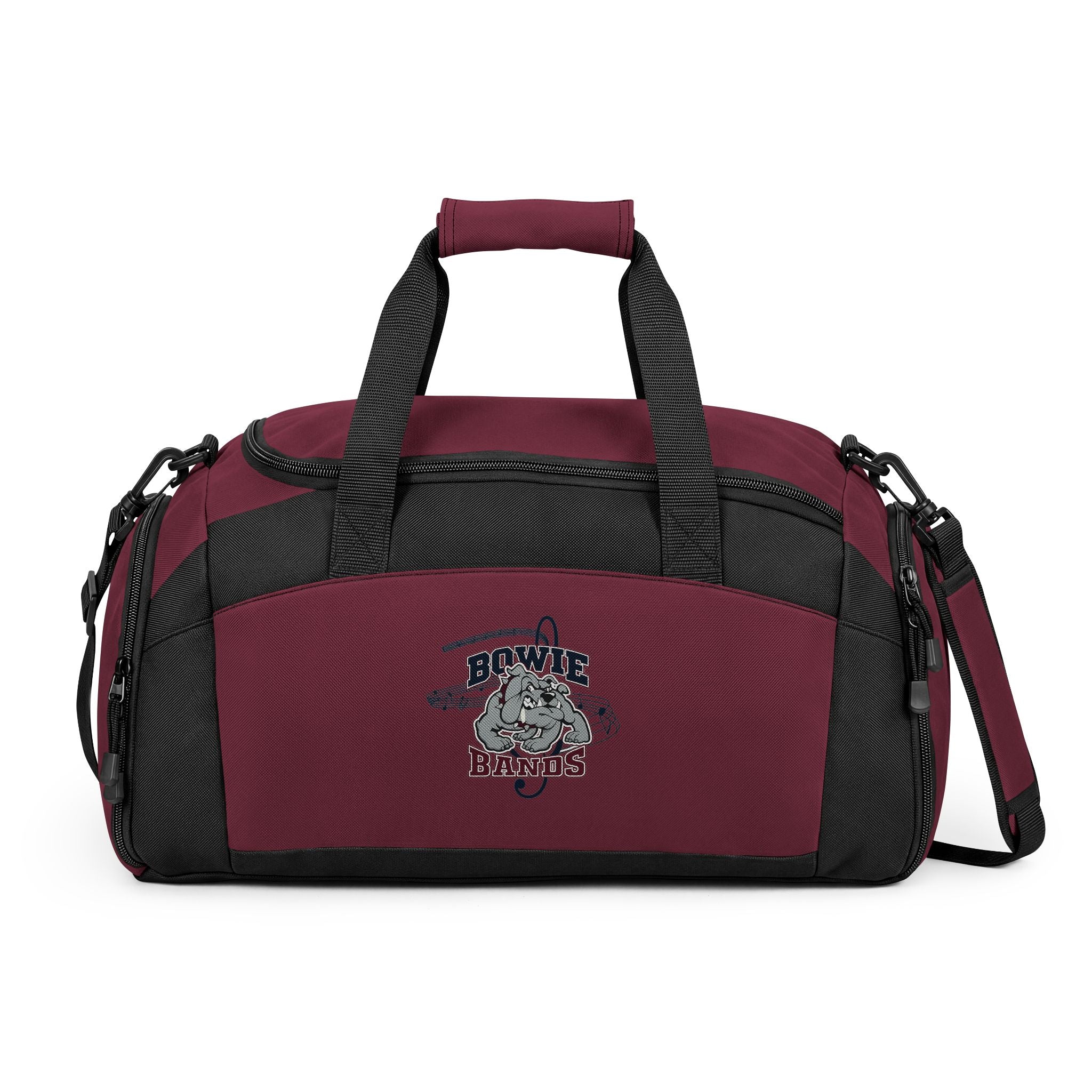 Maroon Bulldog Gym Bag — Durable Duffel with Mascot Logo