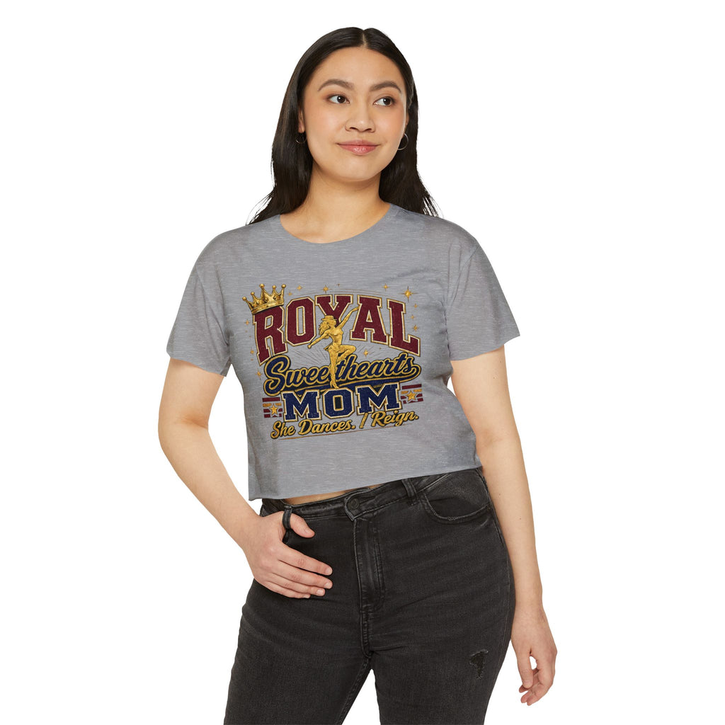 Royal Sweetheart Mom Crop Top — 'She Dances, Reigns' Festival Tee