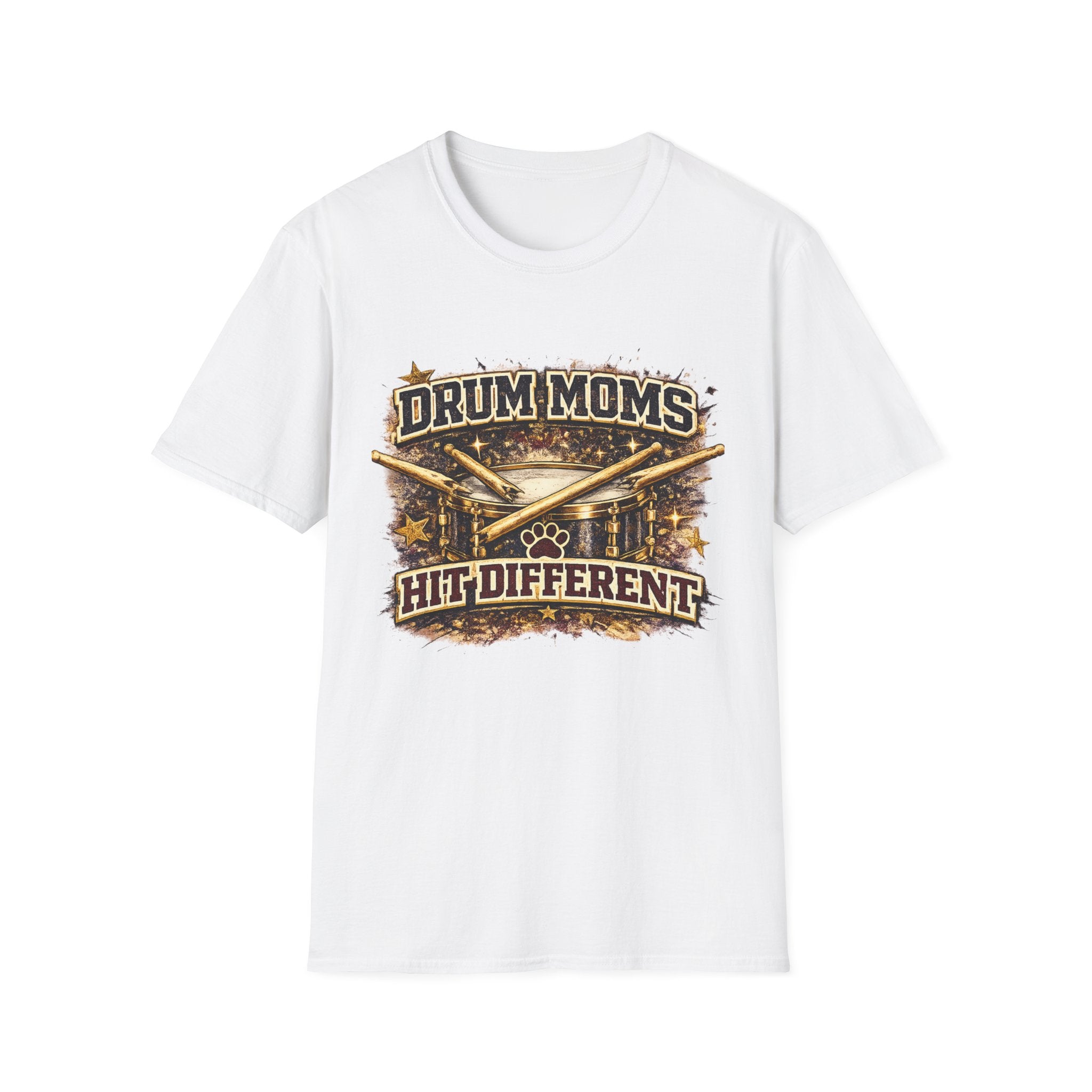 Drum Moms T-Shirt — "Drum Moms Hit Different" Graphic Tee for Proud Band Moms