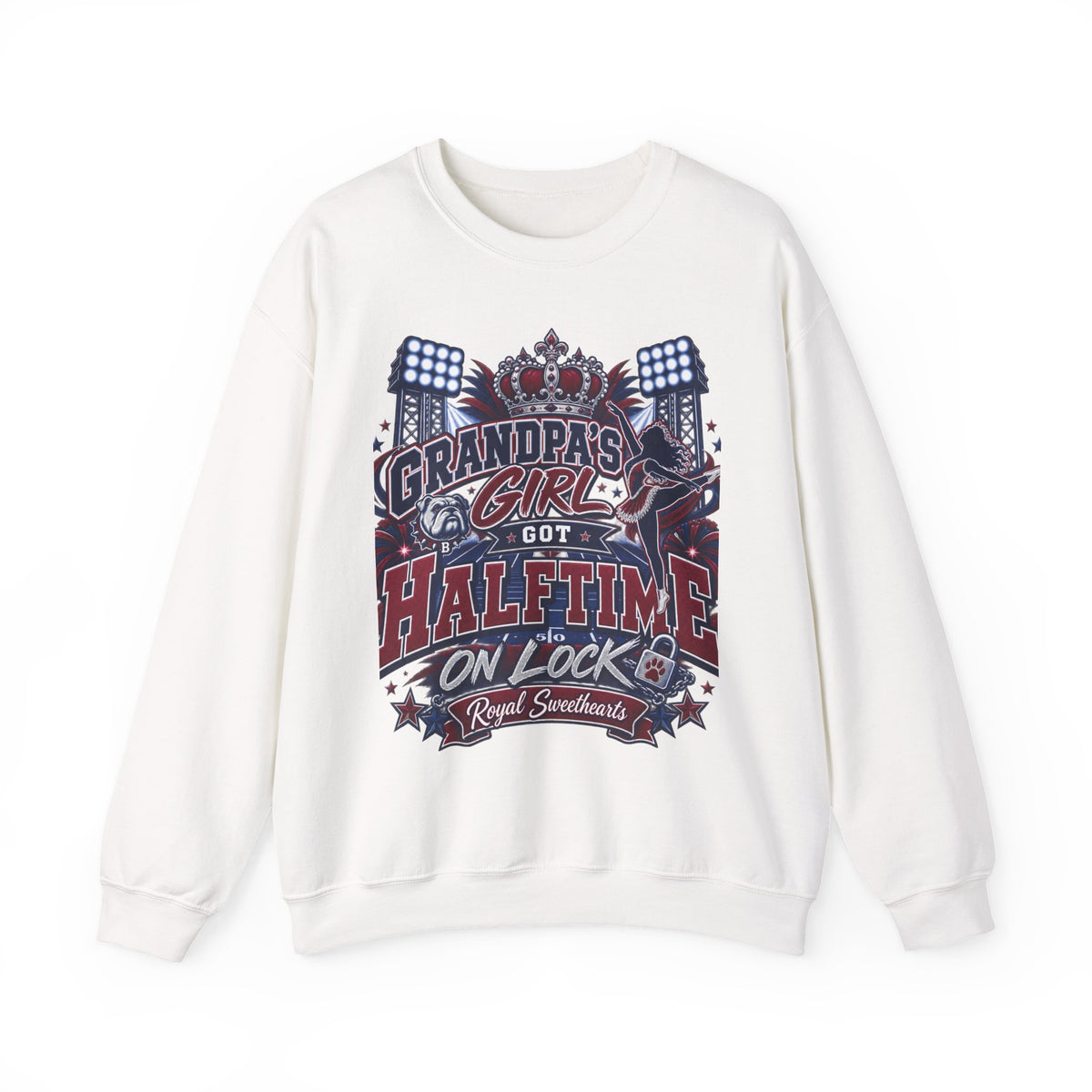 Grandpa’s Girl Got Halftime On Lock Crewneck Sweatshirt