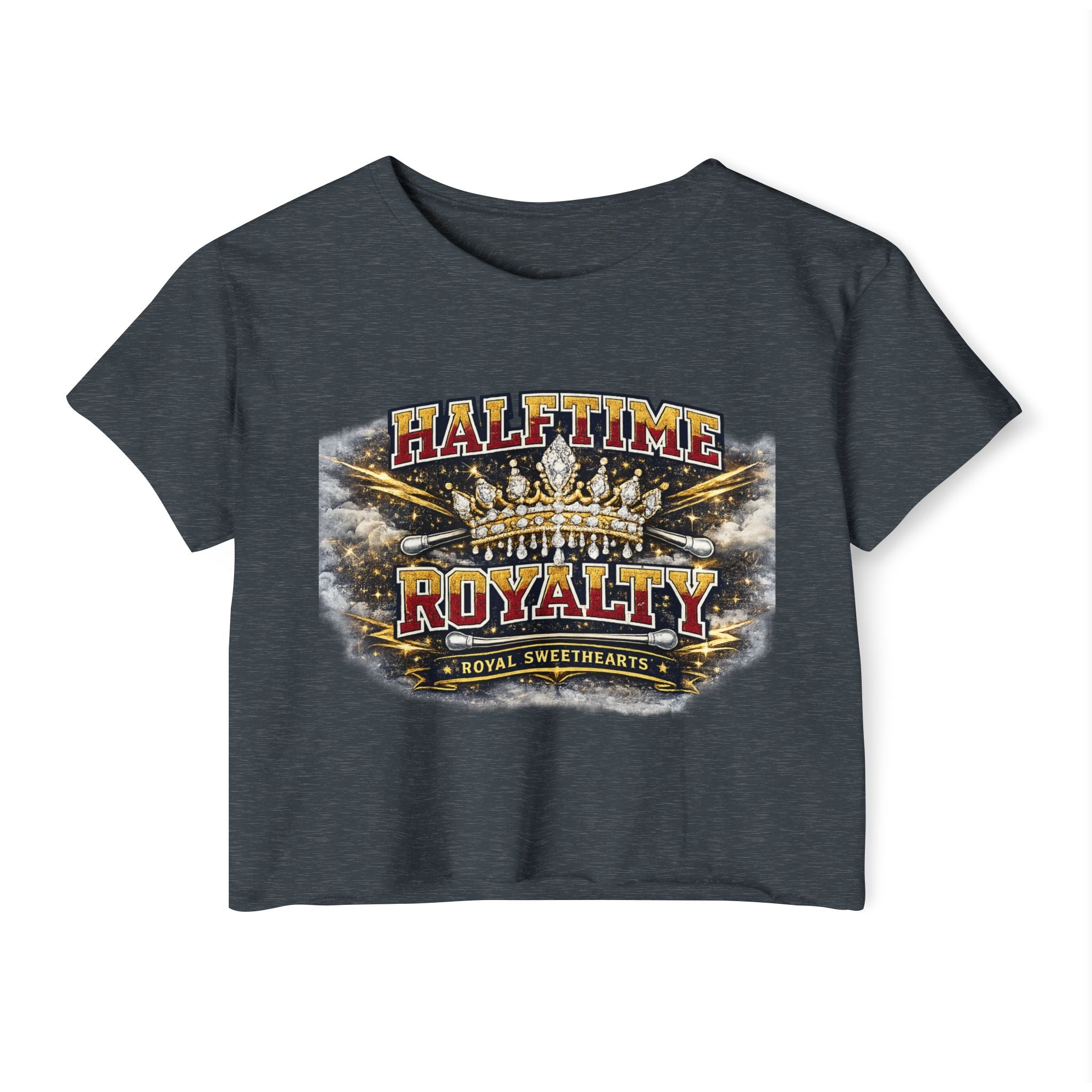 Halftime Royalty Crop Top — Women's Festival Graphic Tee