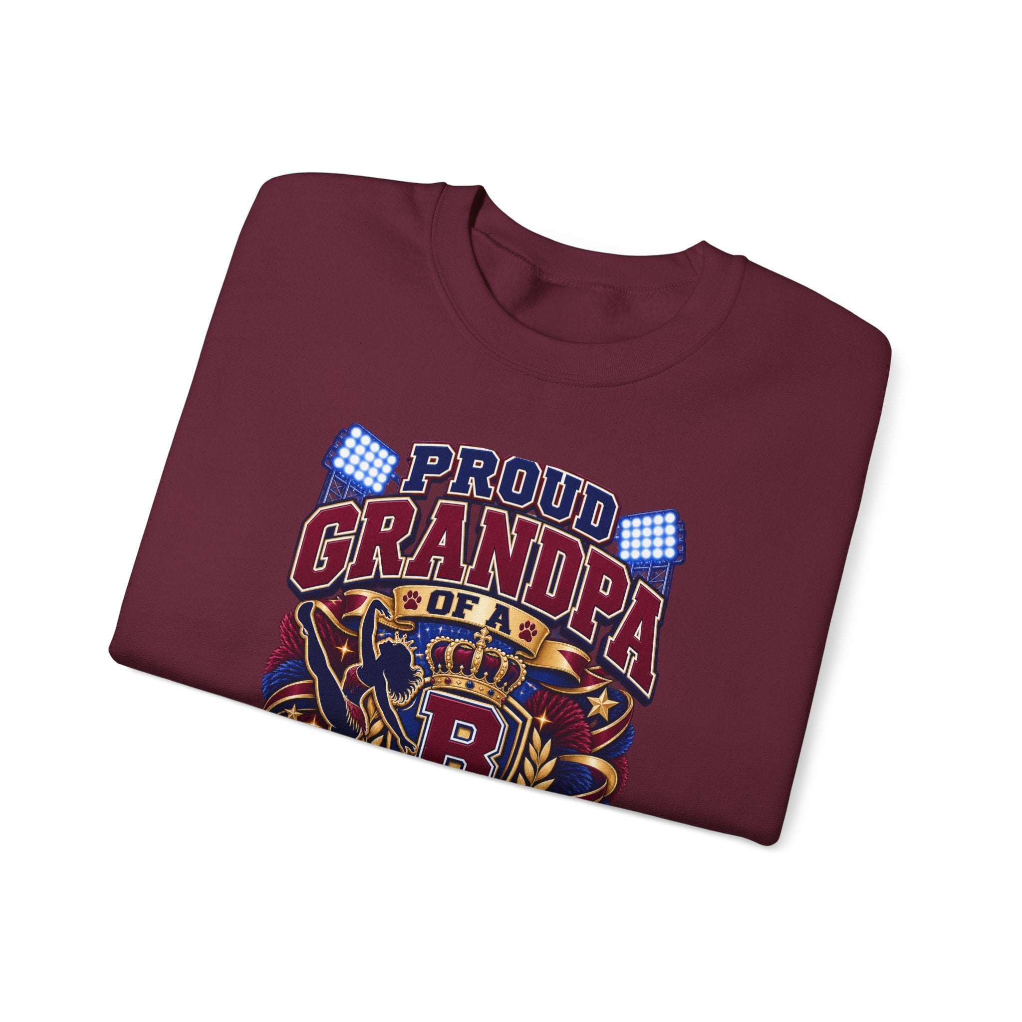 Proud Grandpa Royal Sweetheart Sweatshirt – Vintage Crest Grandpa Gift