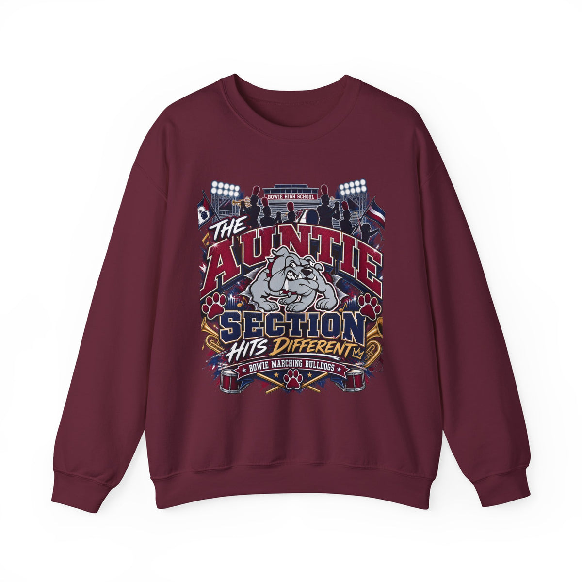 The Auntie Section Sweatshirt - "Hits Different" Retro Bulldog Crewneck