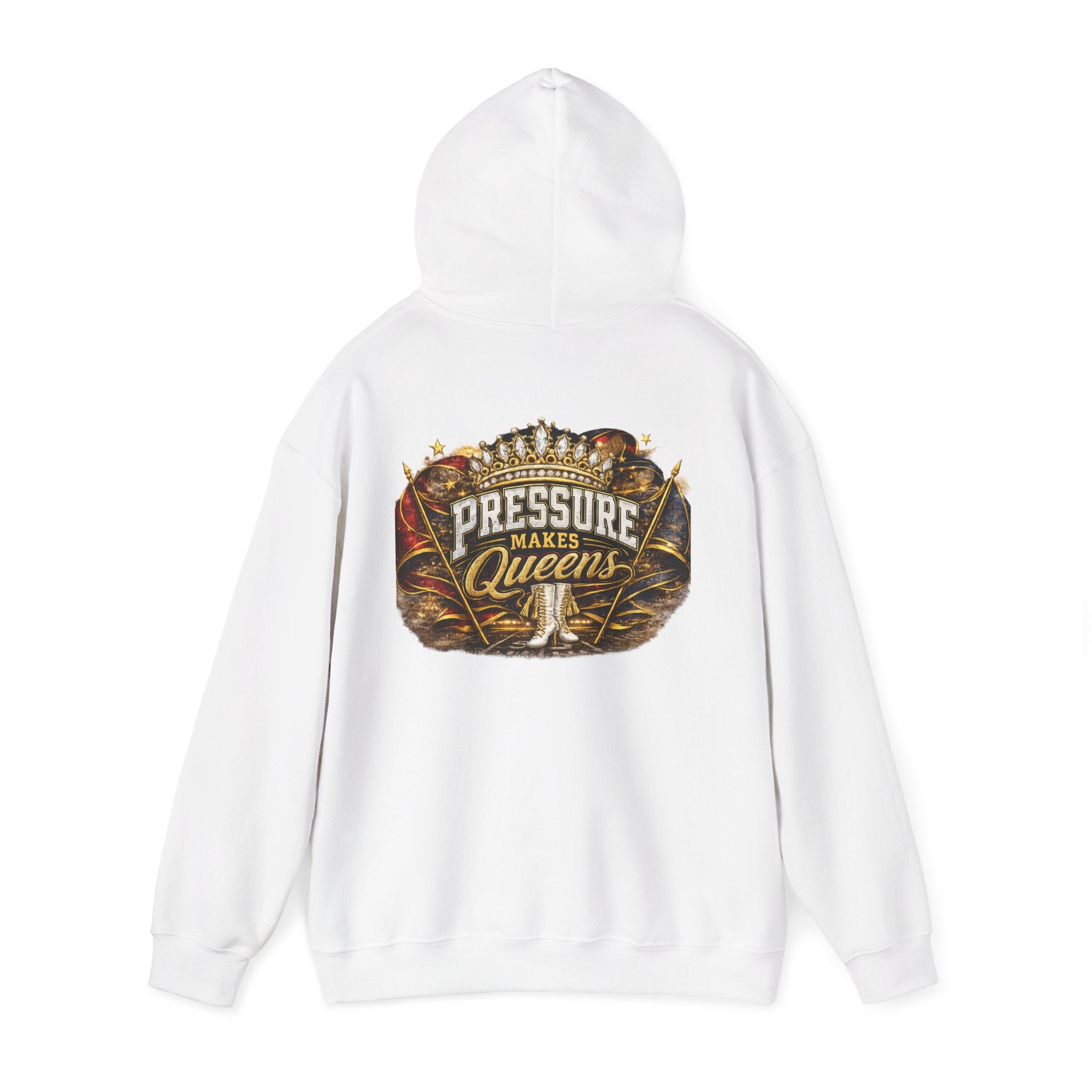 Pressure Makes Queens Hoodie — Grace Power Precision Graphic Pullover