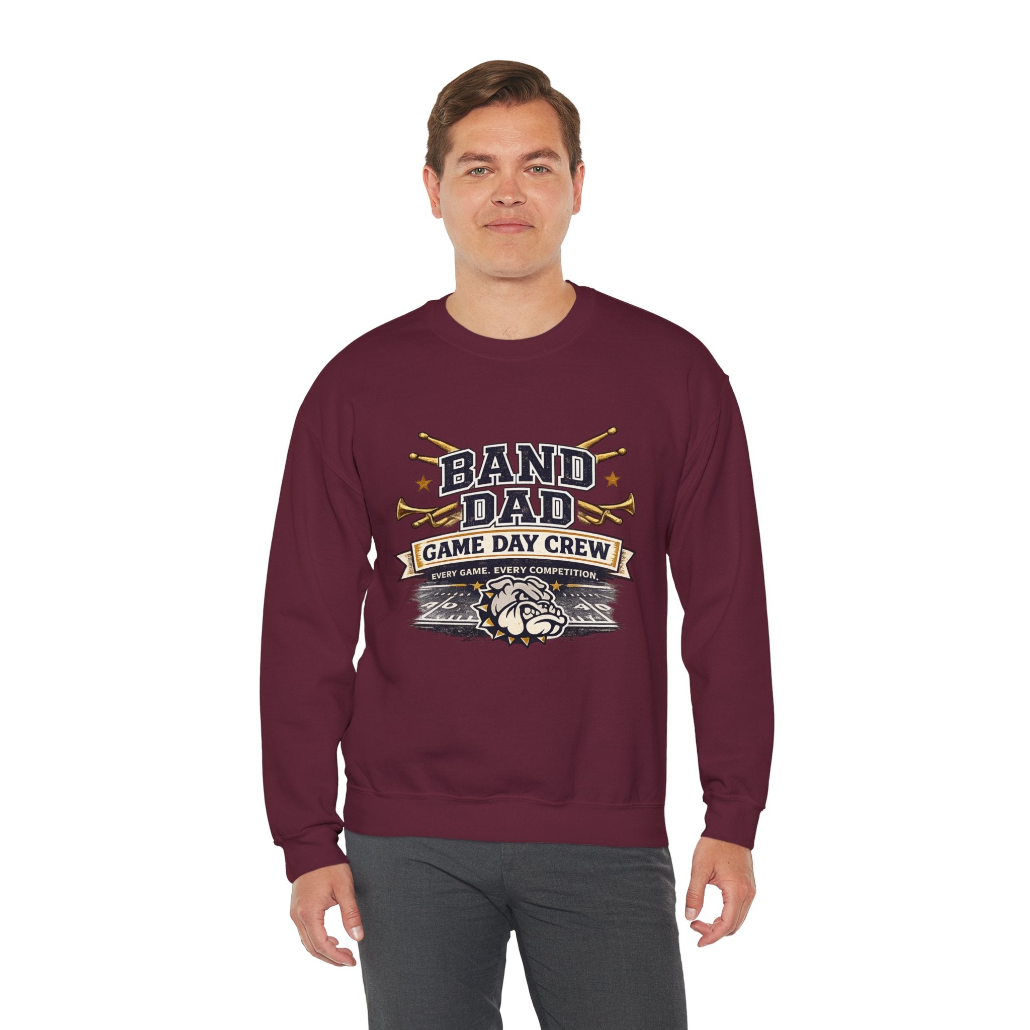 Band Dad Crewneck Sweatshirt — Game Day Crew Marching Band Dad Pullover