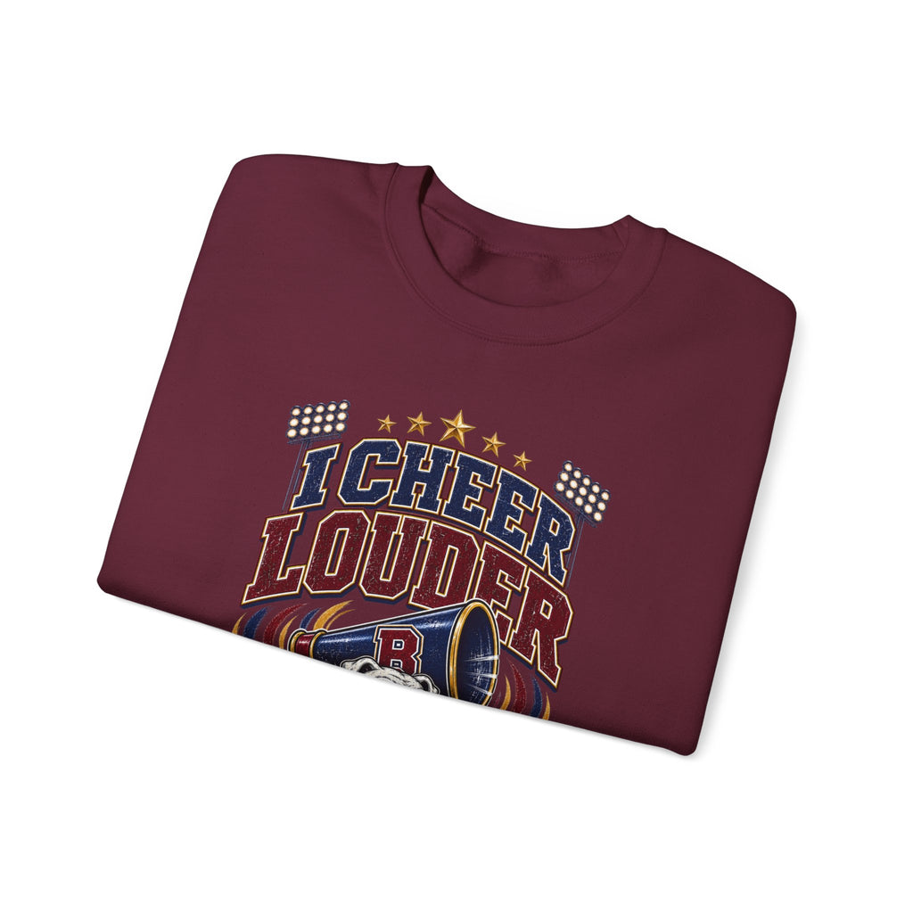 Cheer Louder Than The Band Sweatshirt — Bulldogs Grandpa Football Fan Crewneck