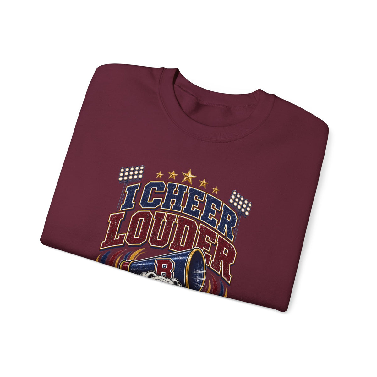 Cheer Louder Than The Band Sweatshirt — Bulldogs Grandpa Football Fan Crewneck