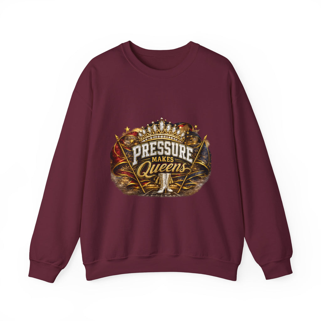 Pressure Makes Queens Sweatshirt — Empowering Motivational Crewneck