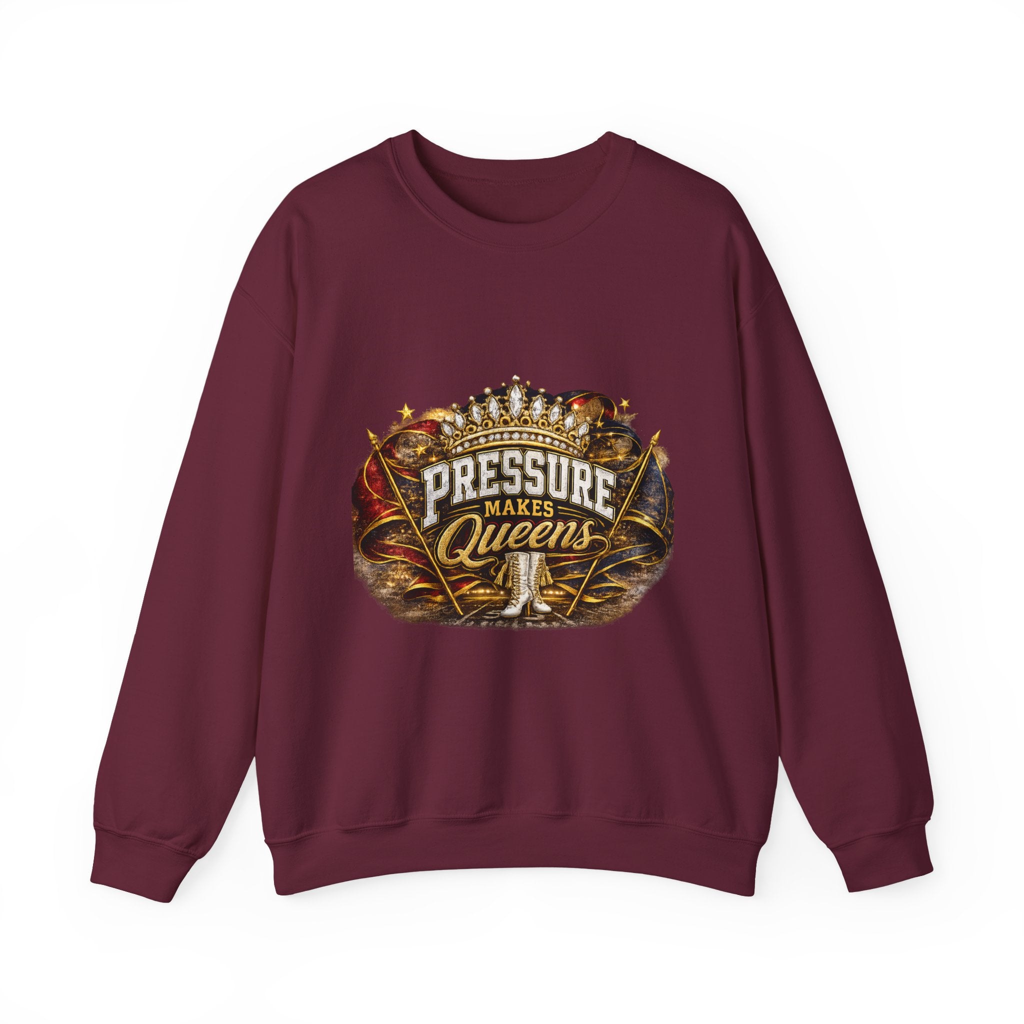 Pressure Makes Queens Sweatshirt — Empowering Motivational Crewneck