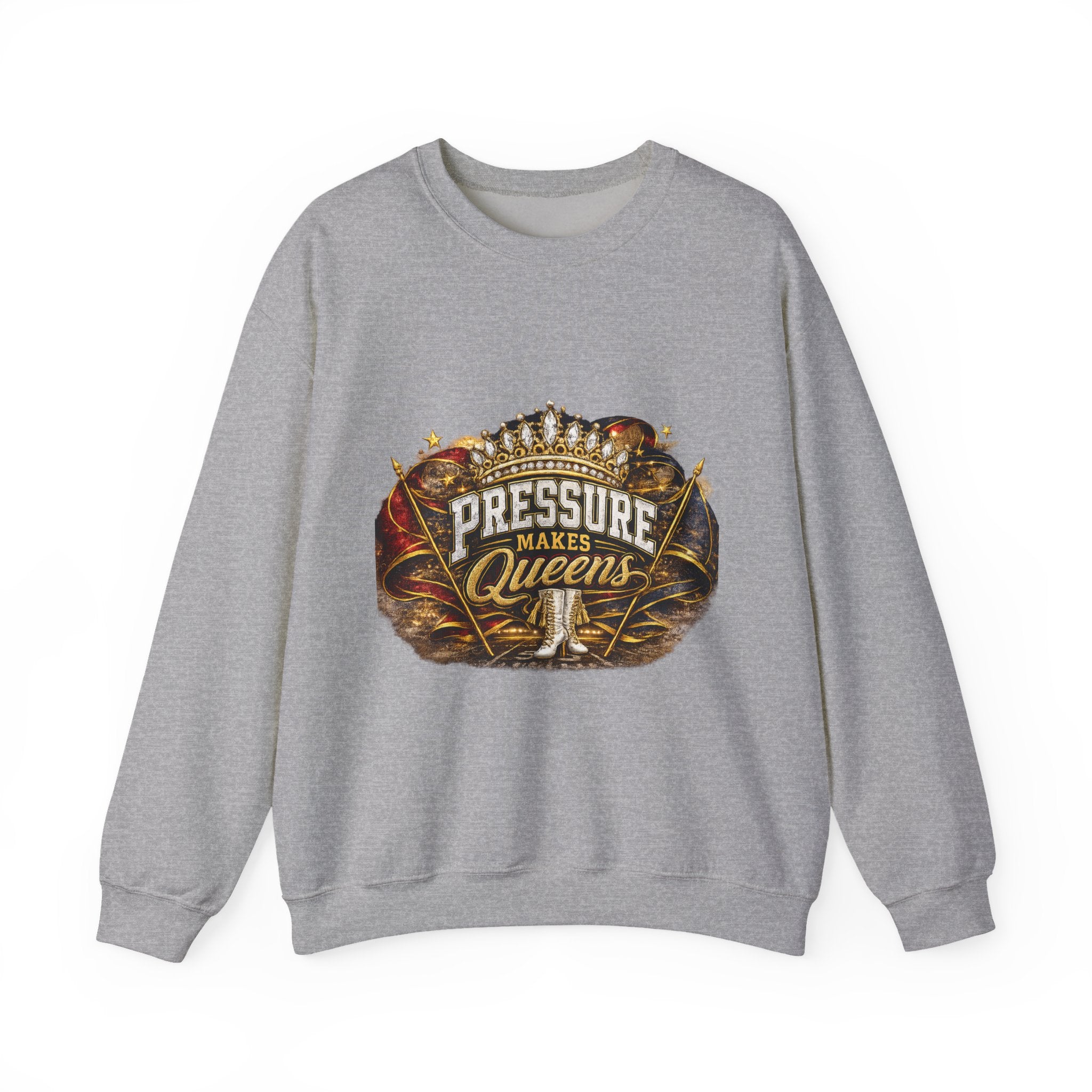 Pressure Makes Queens Sweatshirt — Empowering Motivational Crewneck