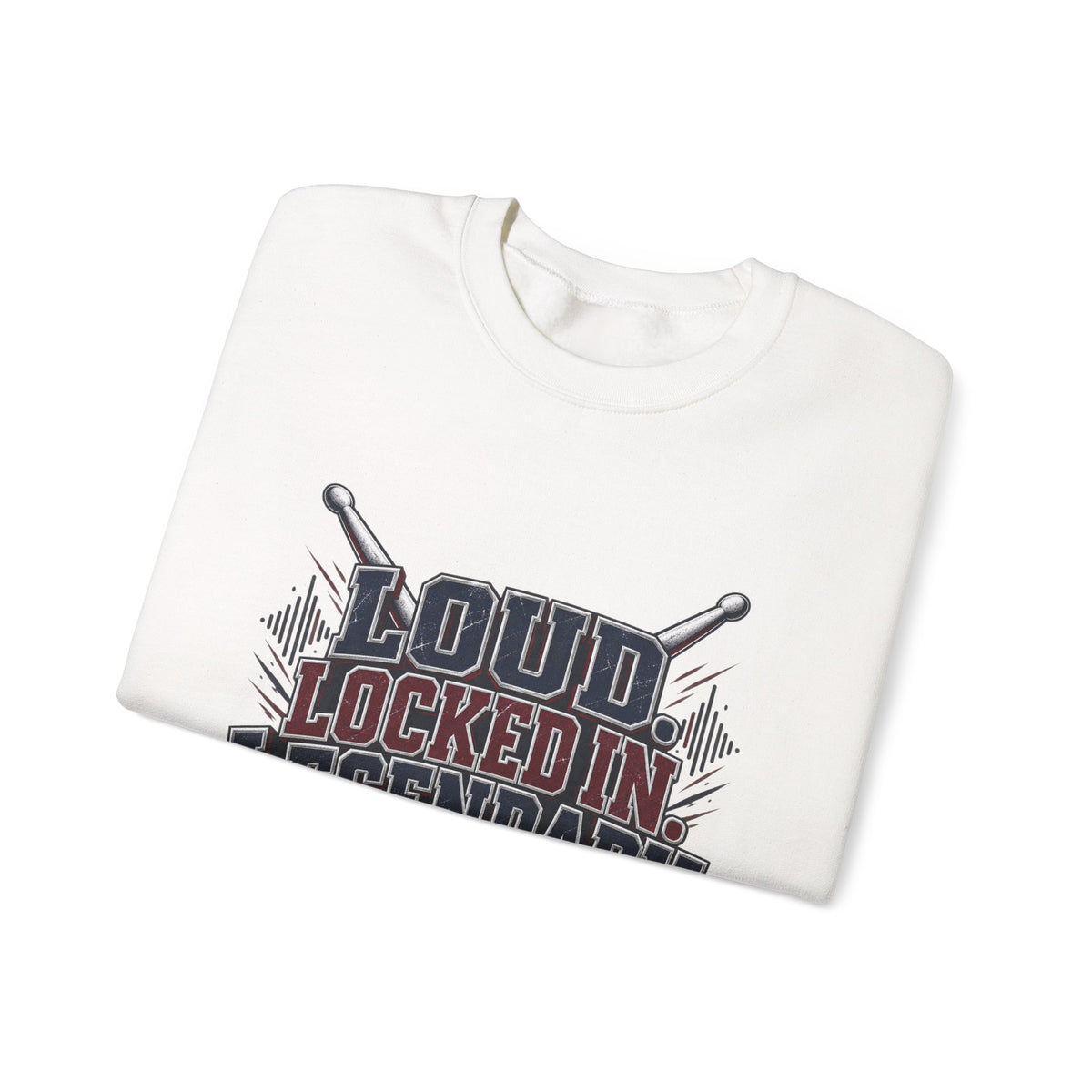 Crewneck Sweatshirt — "Loud Locked In Legendary" Vintage Baseball Senior 2027