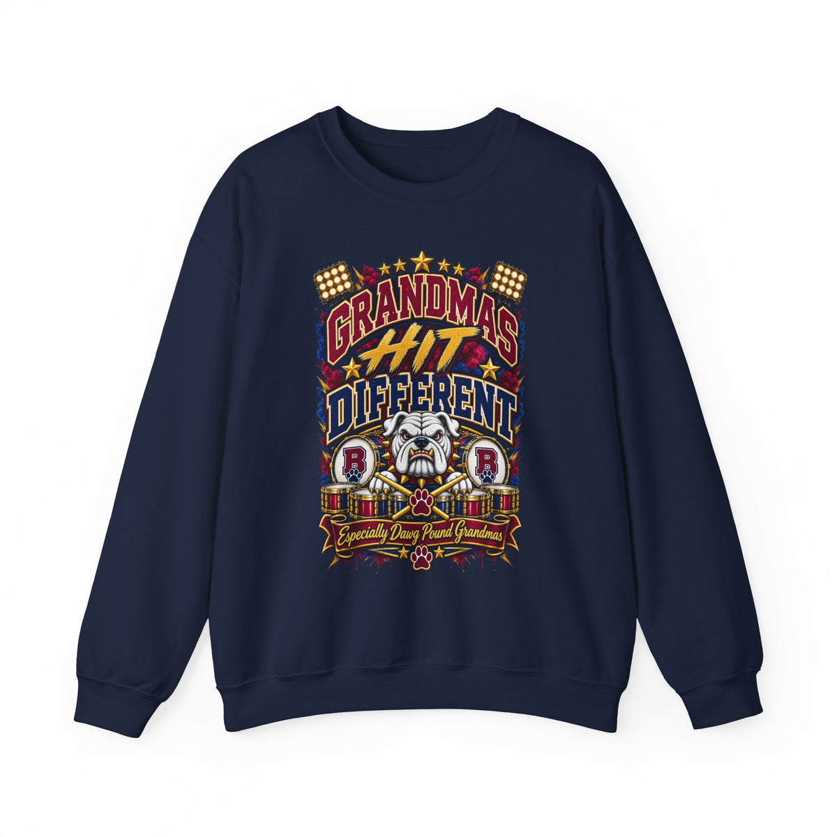 Grandma’s a Little Different Crewneck Sweatshirt — Vintage Bulldog Design