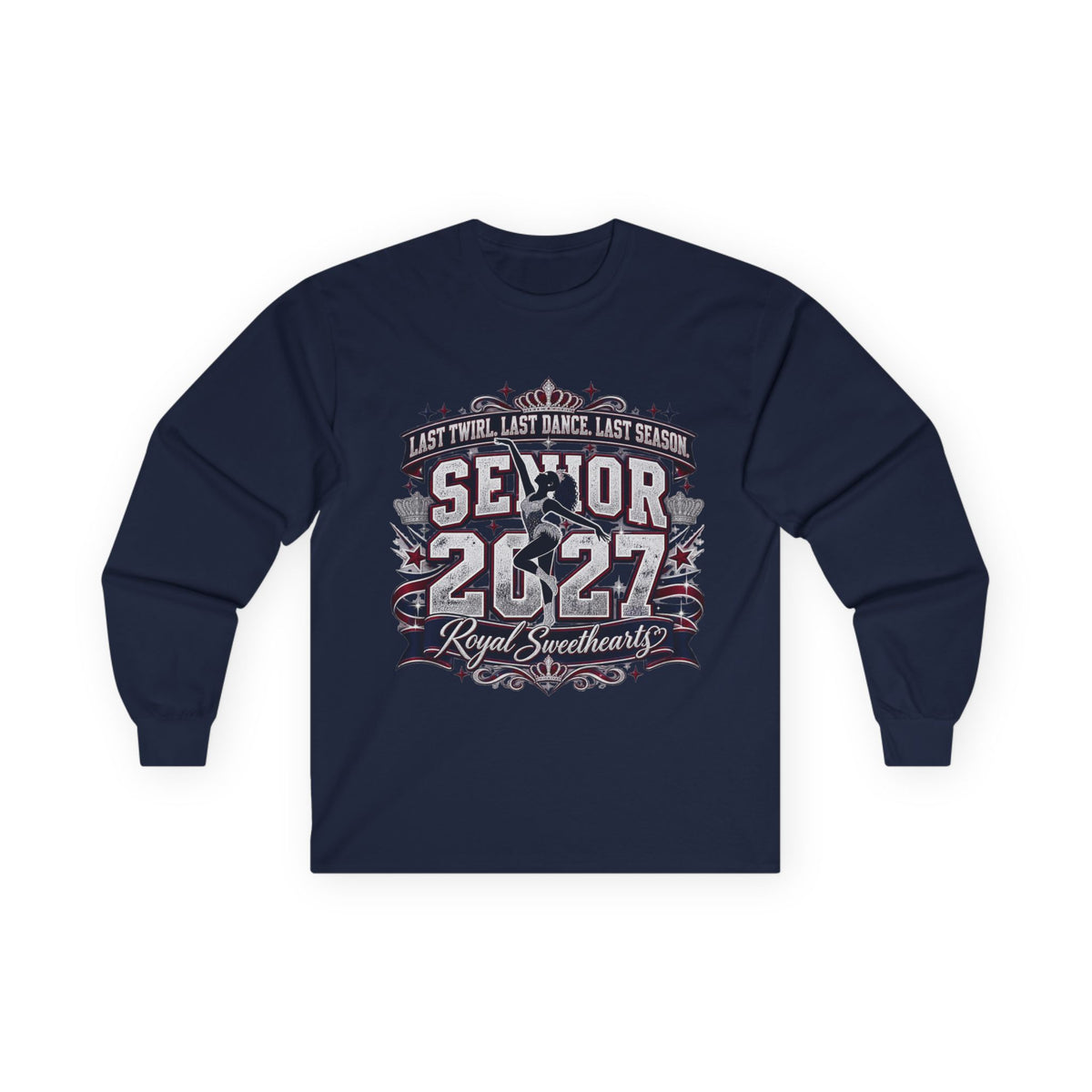 Senior 2027 Royal Sweethearts Long Sleeve Tee