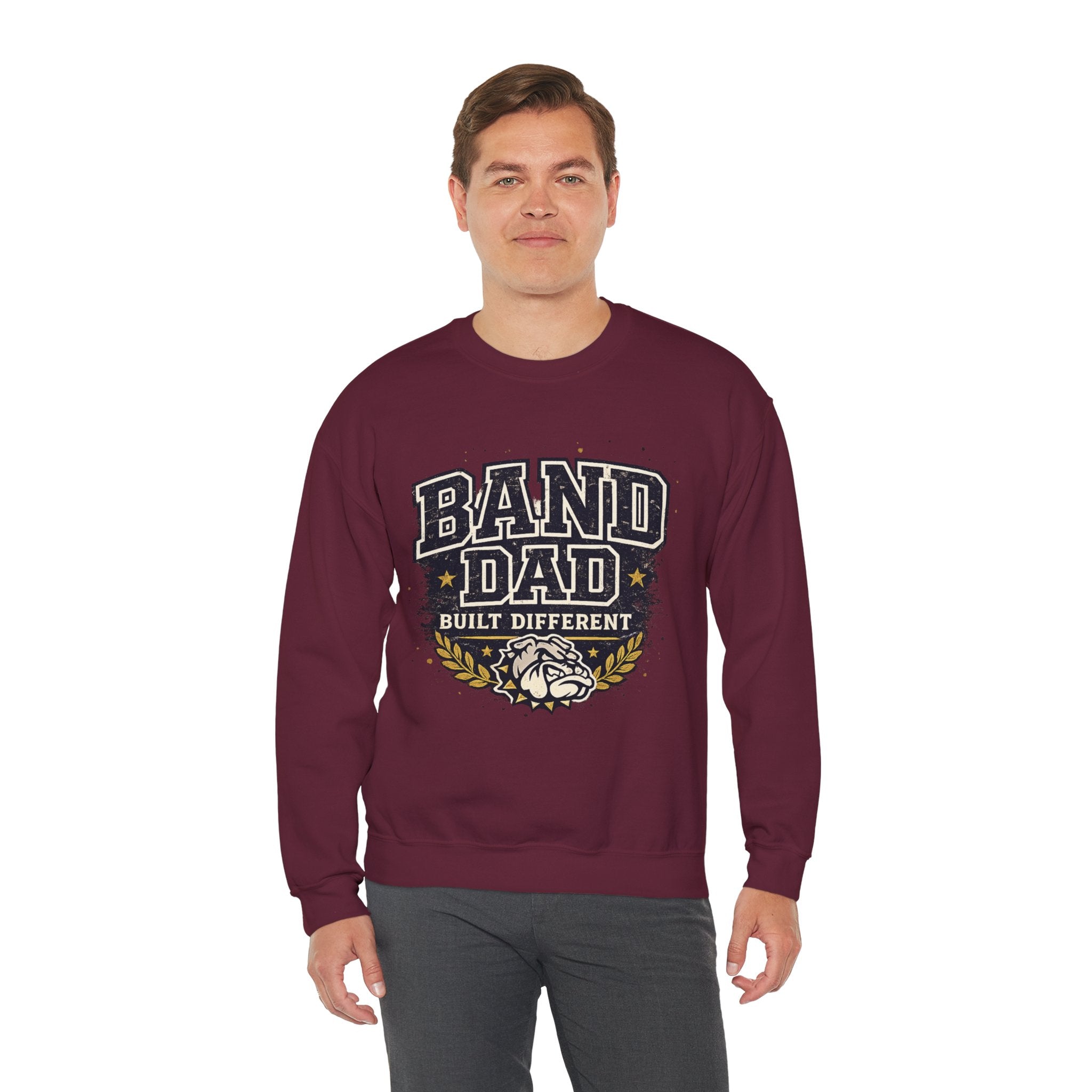 Band Dad Crewneck Sweatshirt — "Built Different" Proud Band Dad Pullover