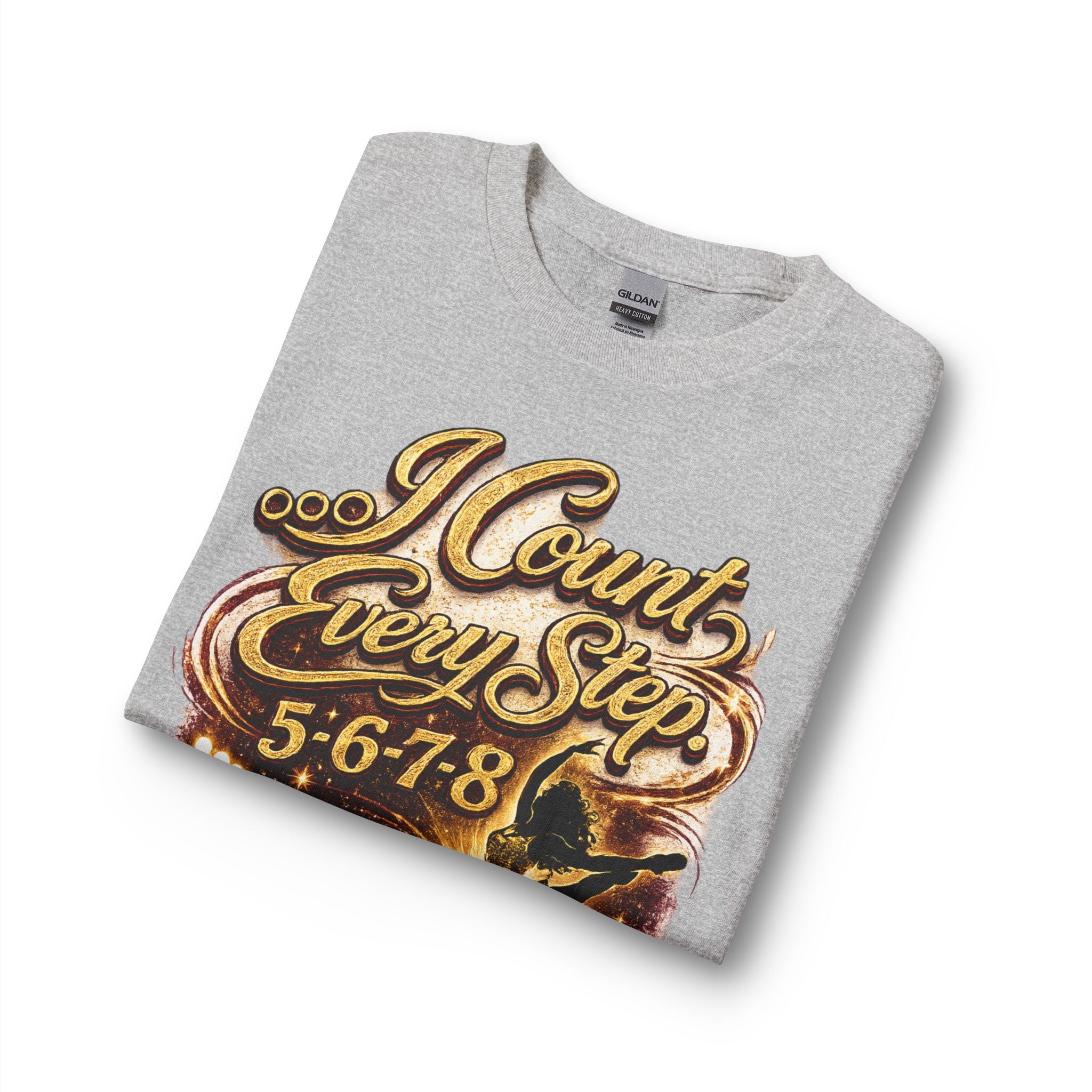 I Count Every Step 5·6·7·8 Long Sleeve T-Shirt — Royal Sweetheart Mom Dance Shirt
