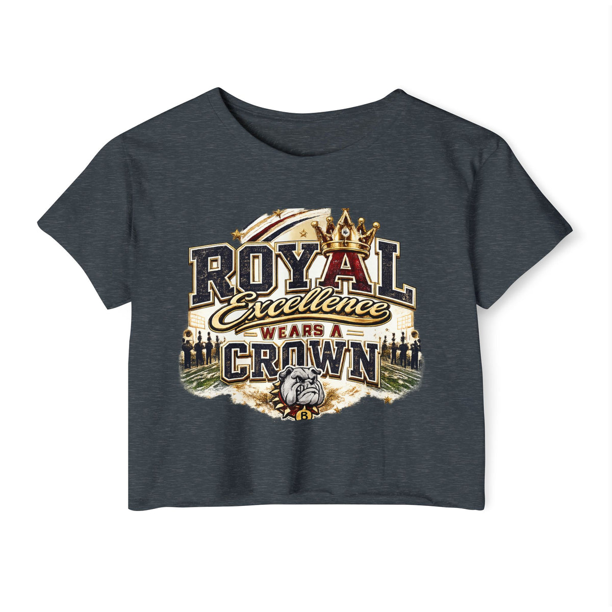 Royal Excellence Crop Top — "Royal Excellence Wears a Crown" Festival Tee