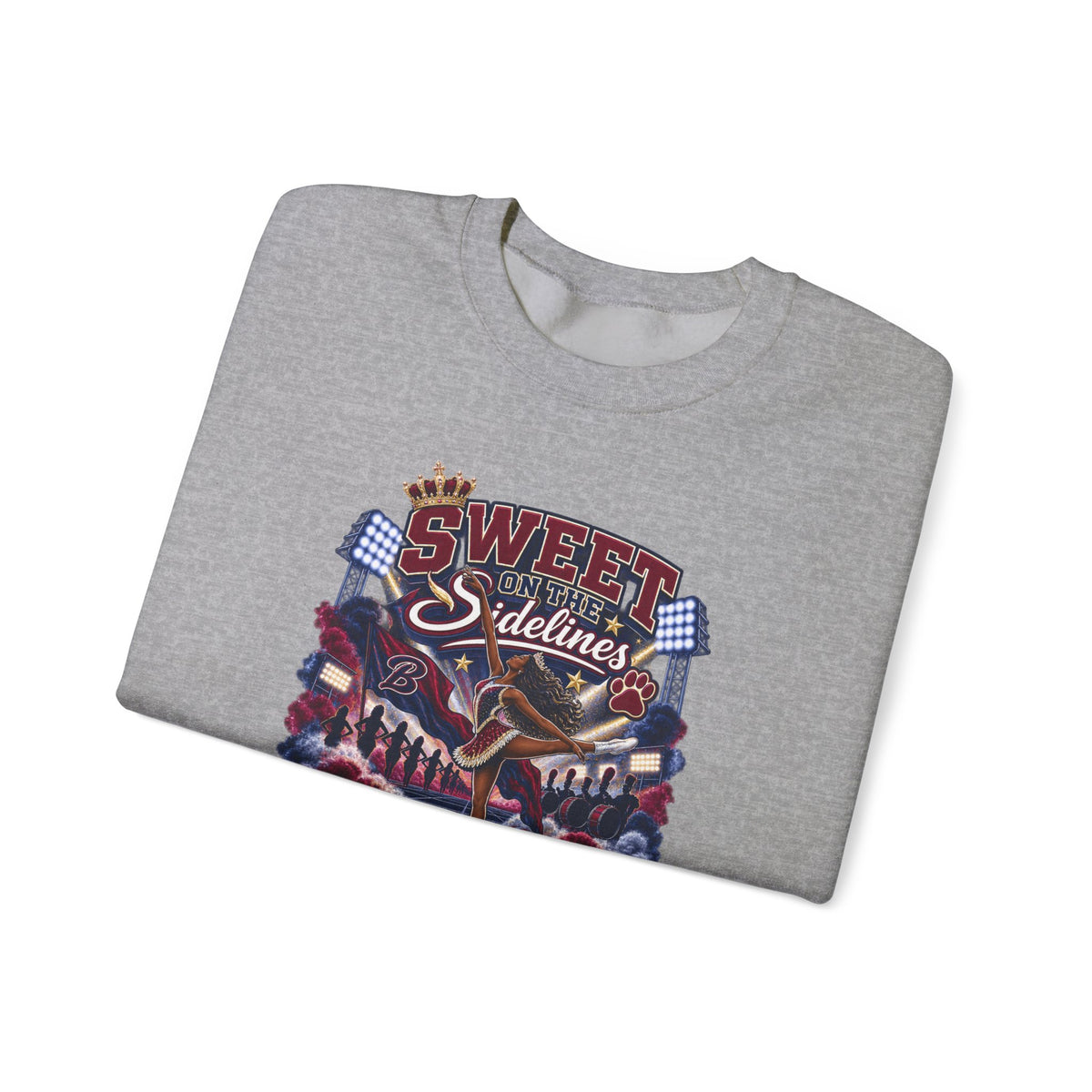 Savage at Halftime Crewneck Sweatshirt — 'Sweet Sideline' Vintage Football Grandpa Graphic
