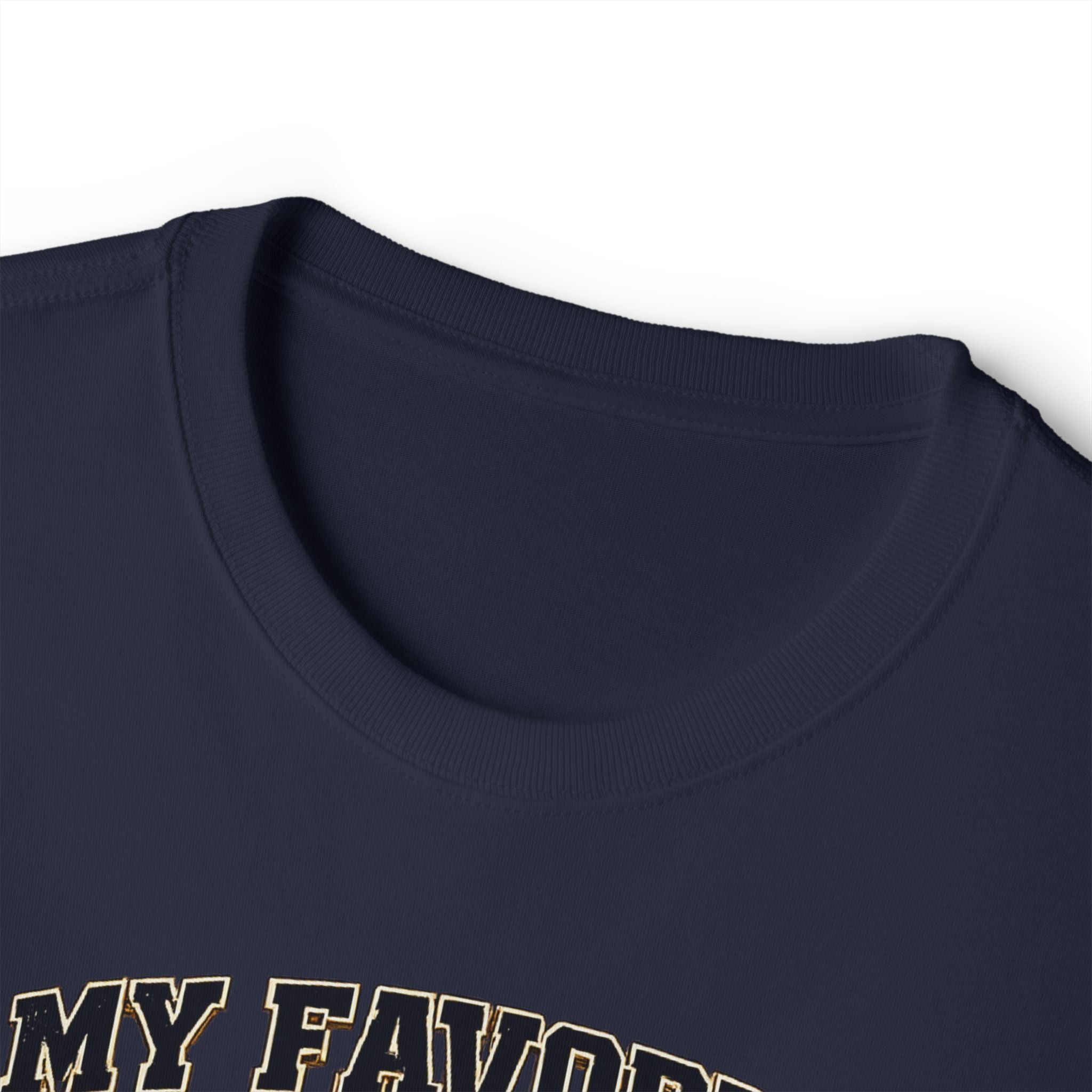 Football Dad Tee — “My Favorite Player Doesn’t Play Football, She Owns Halftime” Oversized Shirt