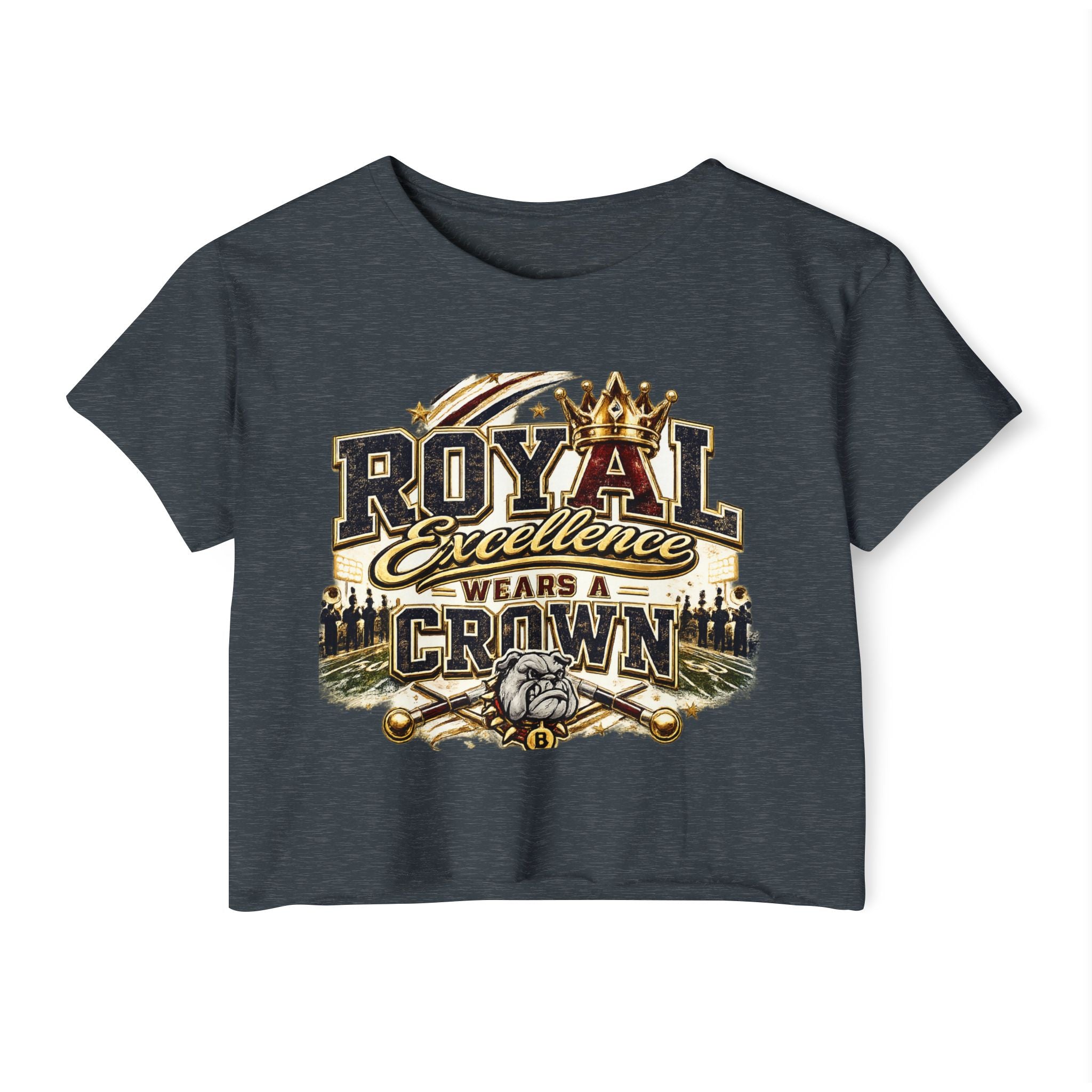 Royal Excellence Crop Top — "Royal Excellence Wears a Crown" Festival Tee
