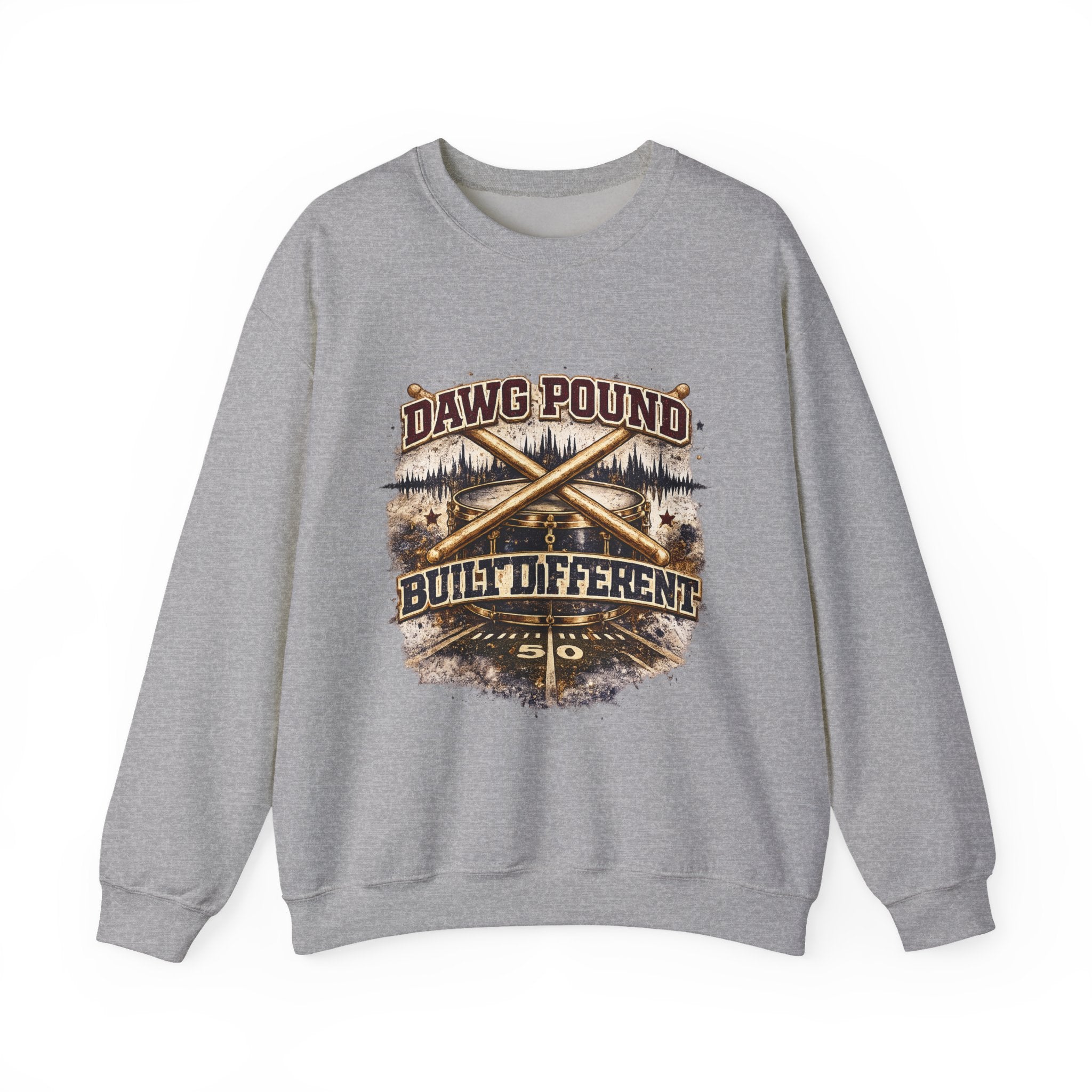Dawg Pound 'Built Different' Crewneck Sweatshirt — Retro Hunting Graphic Pullover