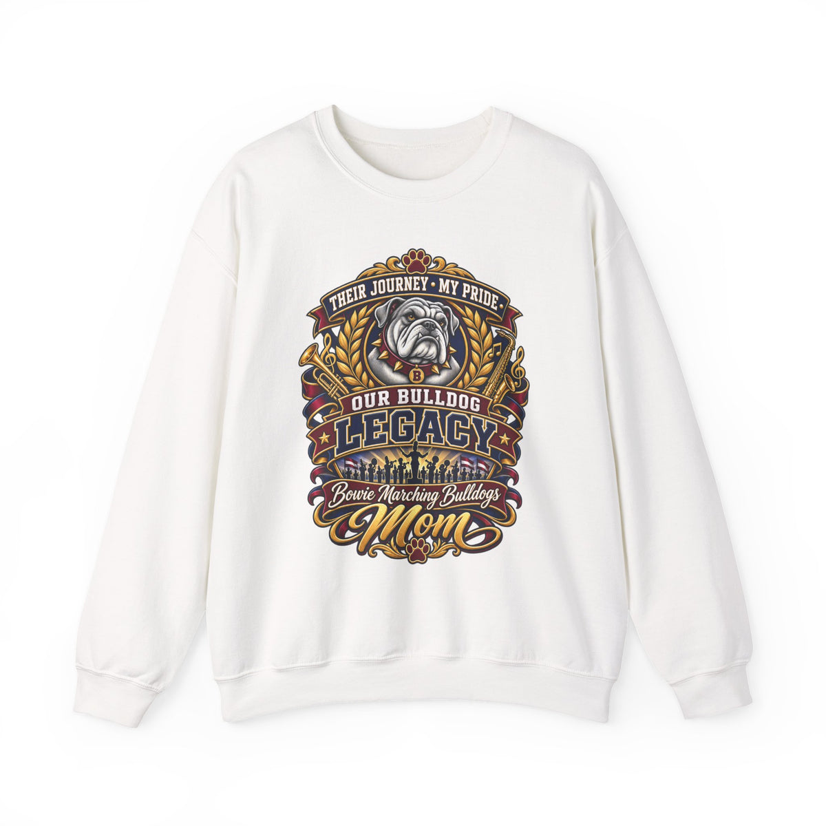 Bulldog Mom Crewneck Sweatshirt – "Our Bulldog Legacy" Retro Pride Design