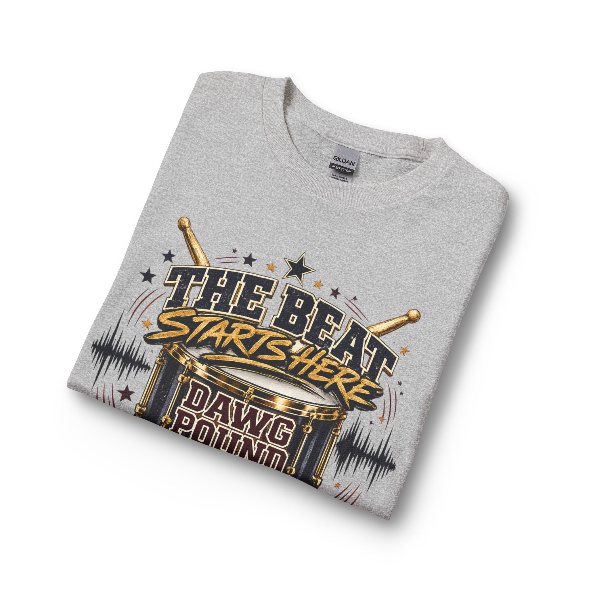 Drummer Tee — “The Beat Starts Here Dawg Pound Mama” Long Sleeve Shirt