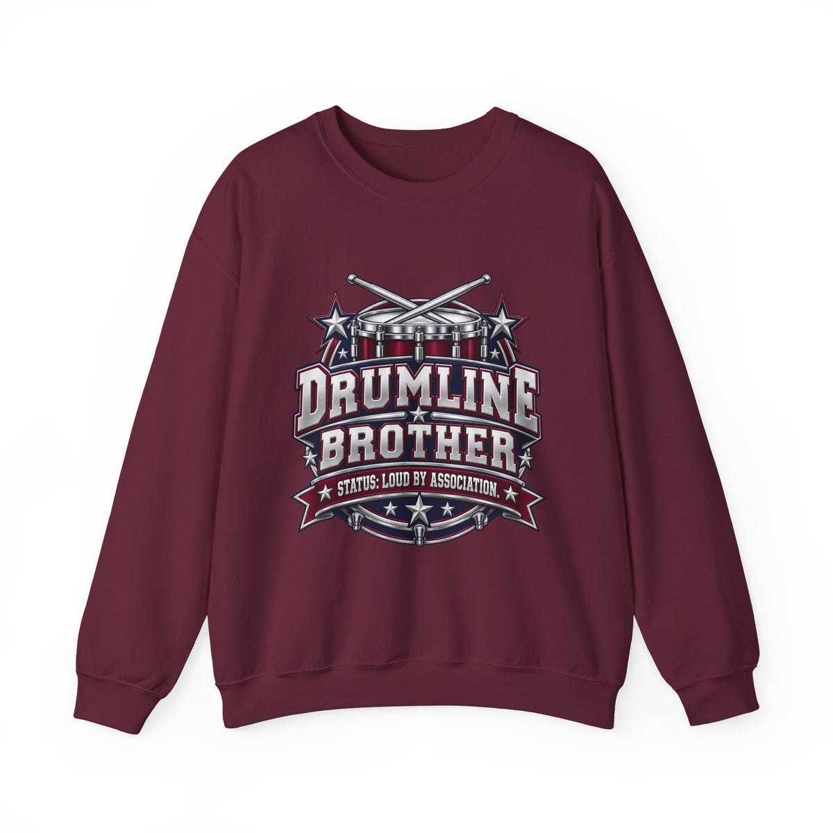 Drumline Brother Crewneck Sweatshirt — Marching Band Drum Major Gift