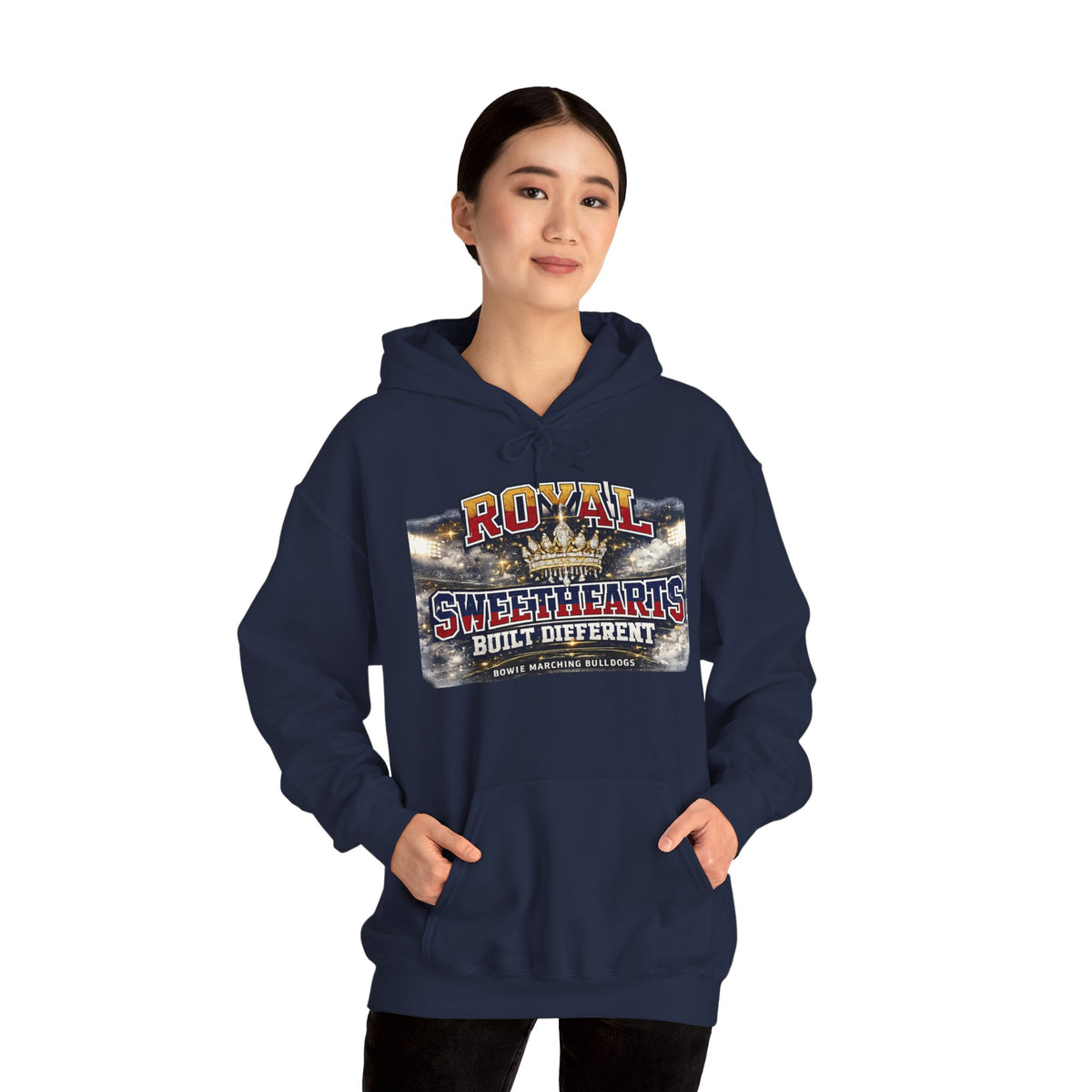 Royal Sweethearts Hoodie — "Built Different" Vintage Motorcycle Graphic