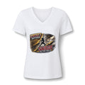 Women's V-Neck Tee — "Sweet Outside, Savage on the Field" Graphic Baseball Softball Shirt