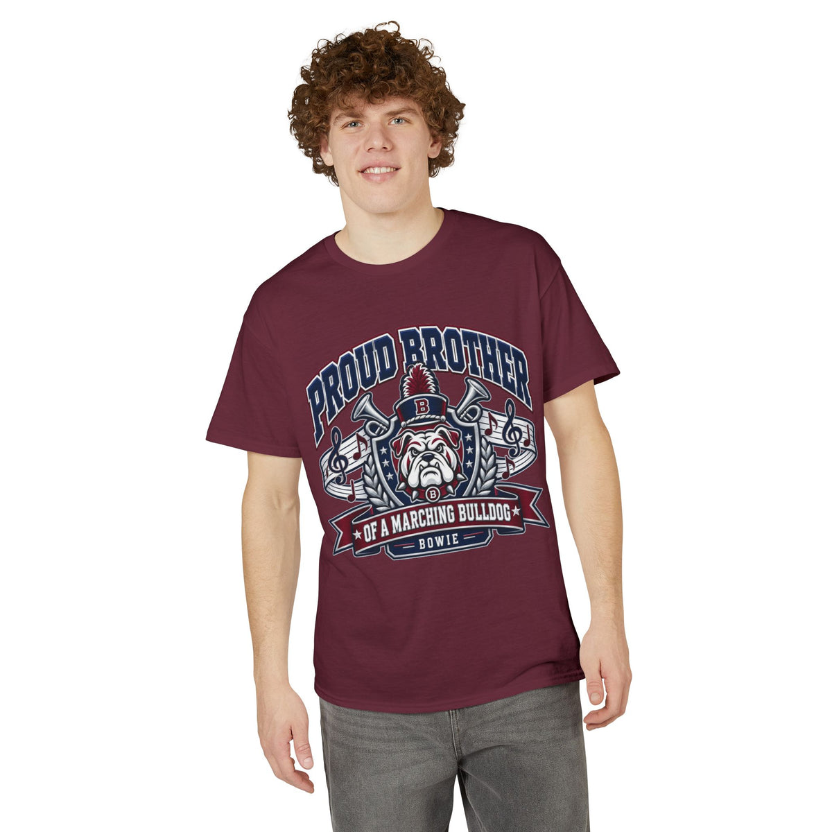 Proud Brother Marching Bulldog T-Shirt — Bowie Band Support Tee