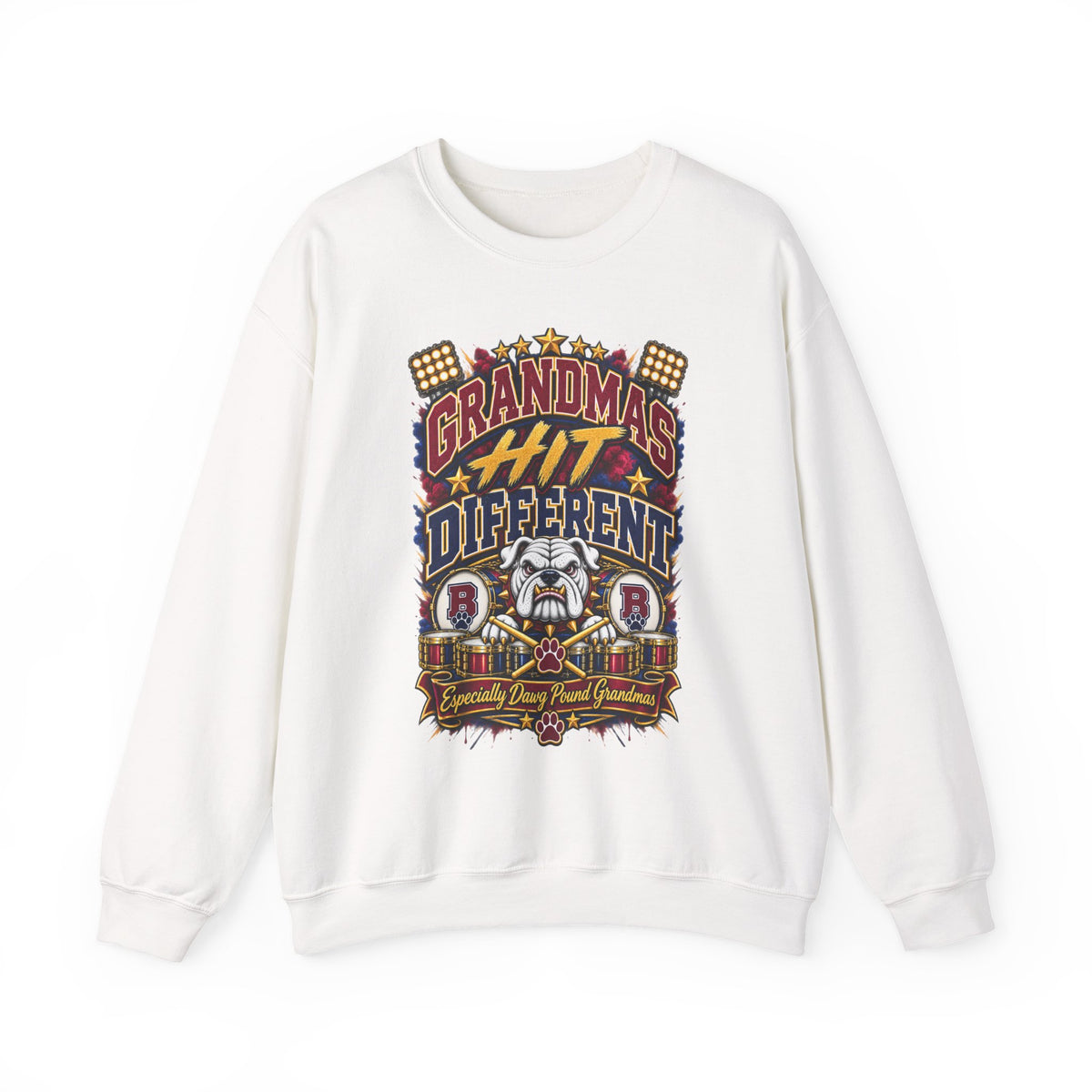 Grandma’s a Little Different Crewneck Sweatshirt — Vintage Bulldog Design