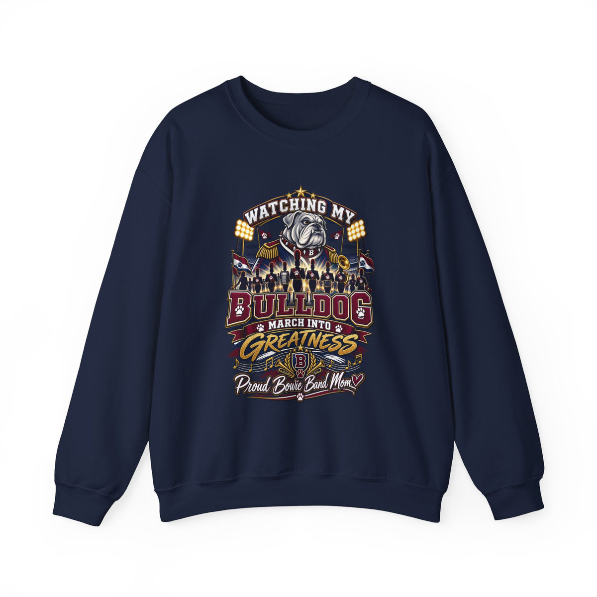 Bulldog March Into Greatness Crewneck Sweatshirt