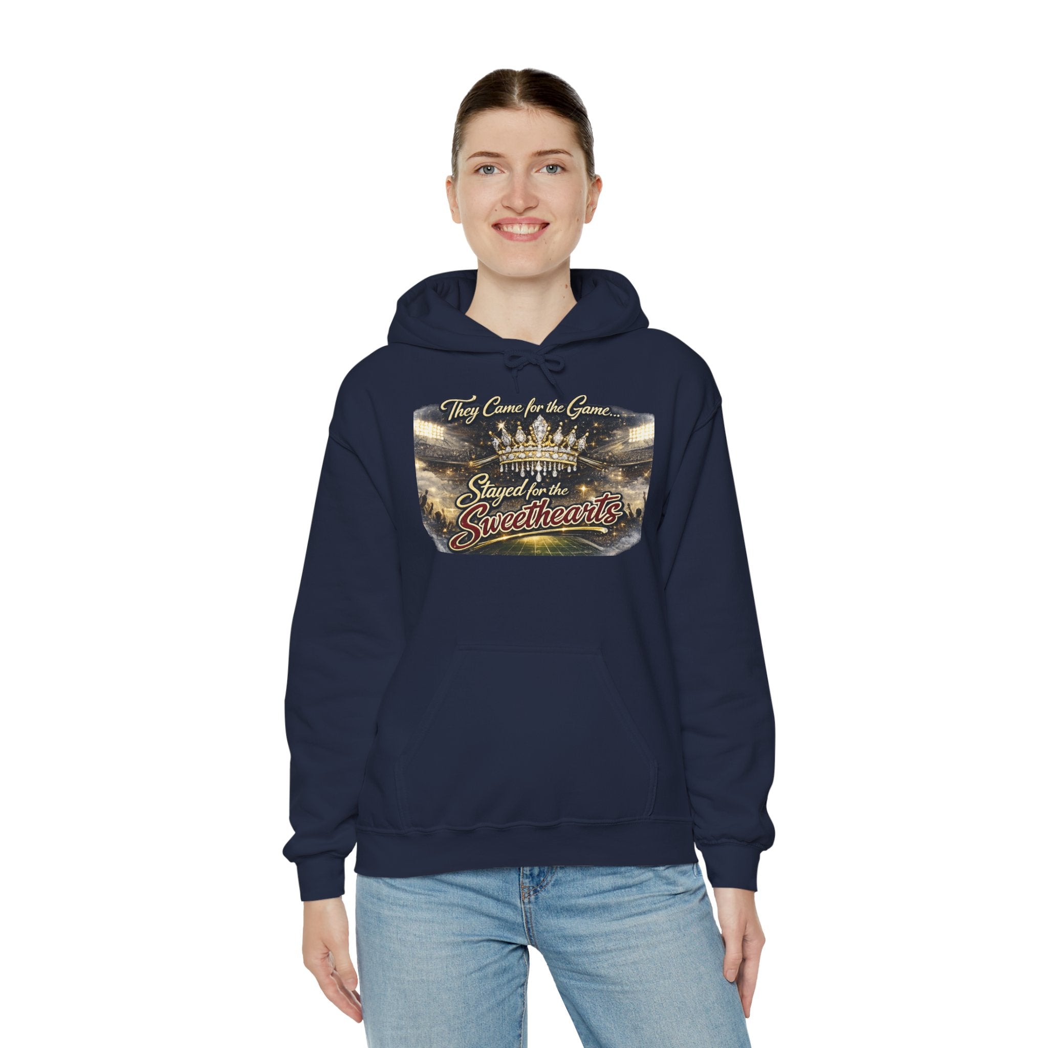 Sweethearts Homecoming Hoodie — 'Stayed for the Sweethearts' Vintage City Football Pullover