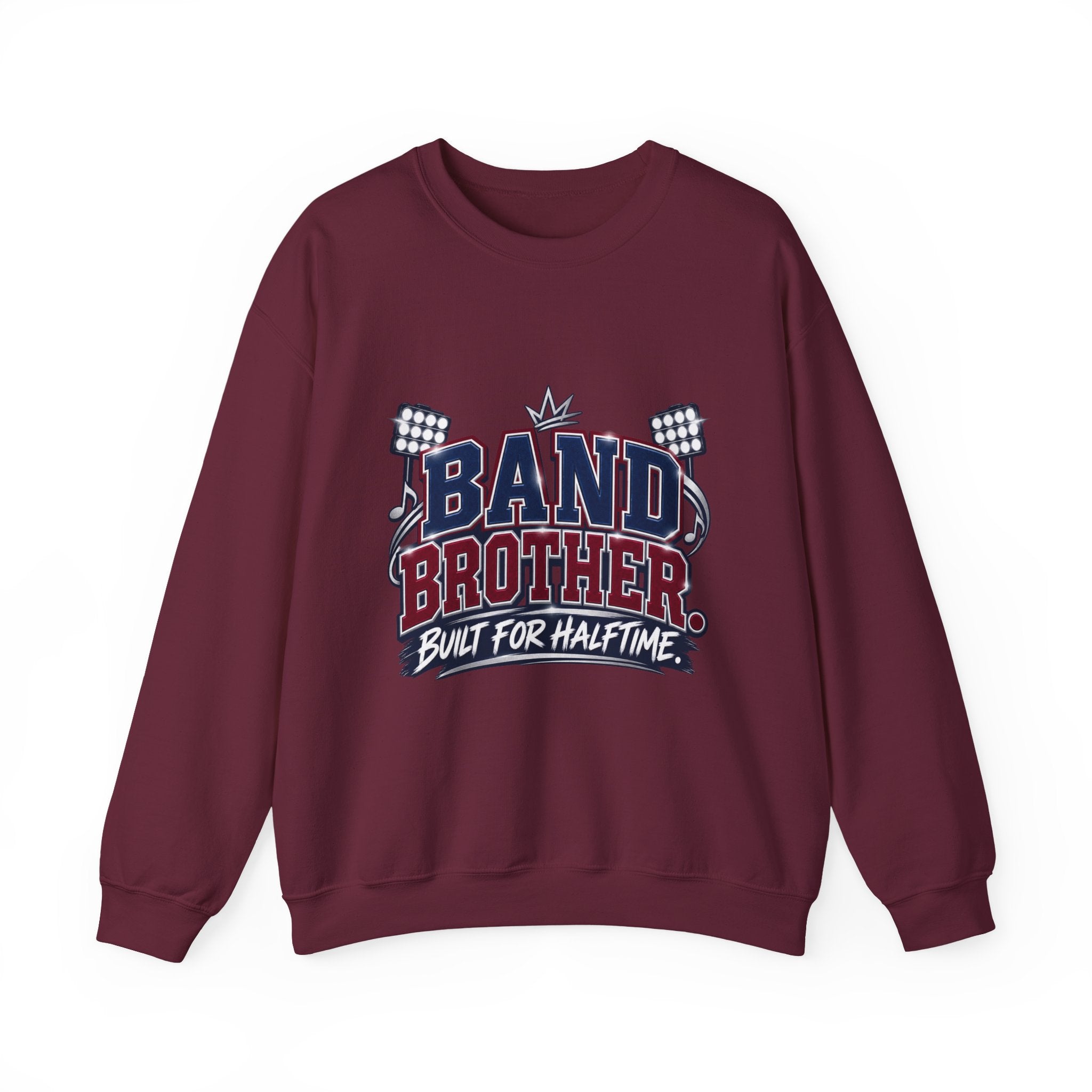 Band Brother Crewneck Sweatshirt — "Built for Halftime" Football Band Tee