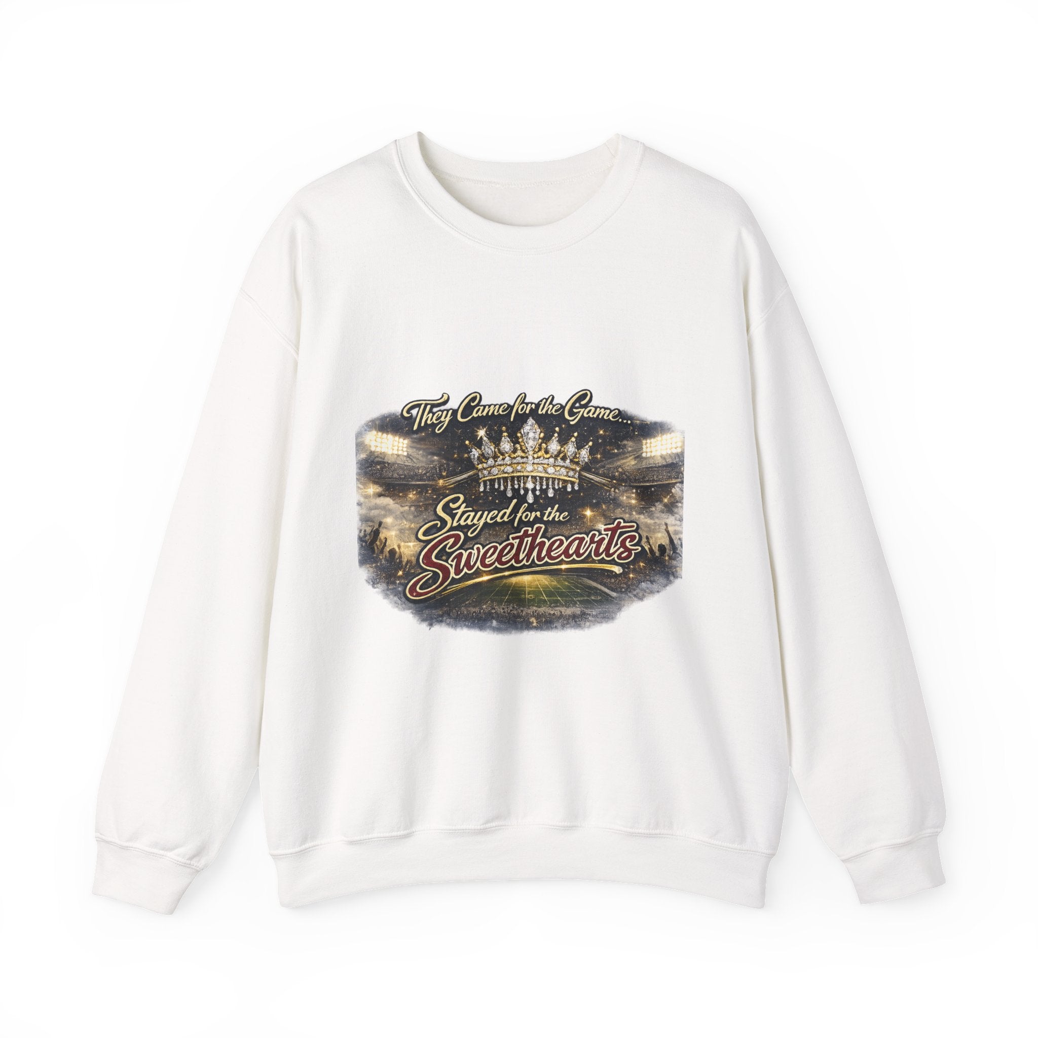 Crewneck Sweatshirt — 'Stayed for the Sweethearts' Vintage Stadium Graphic