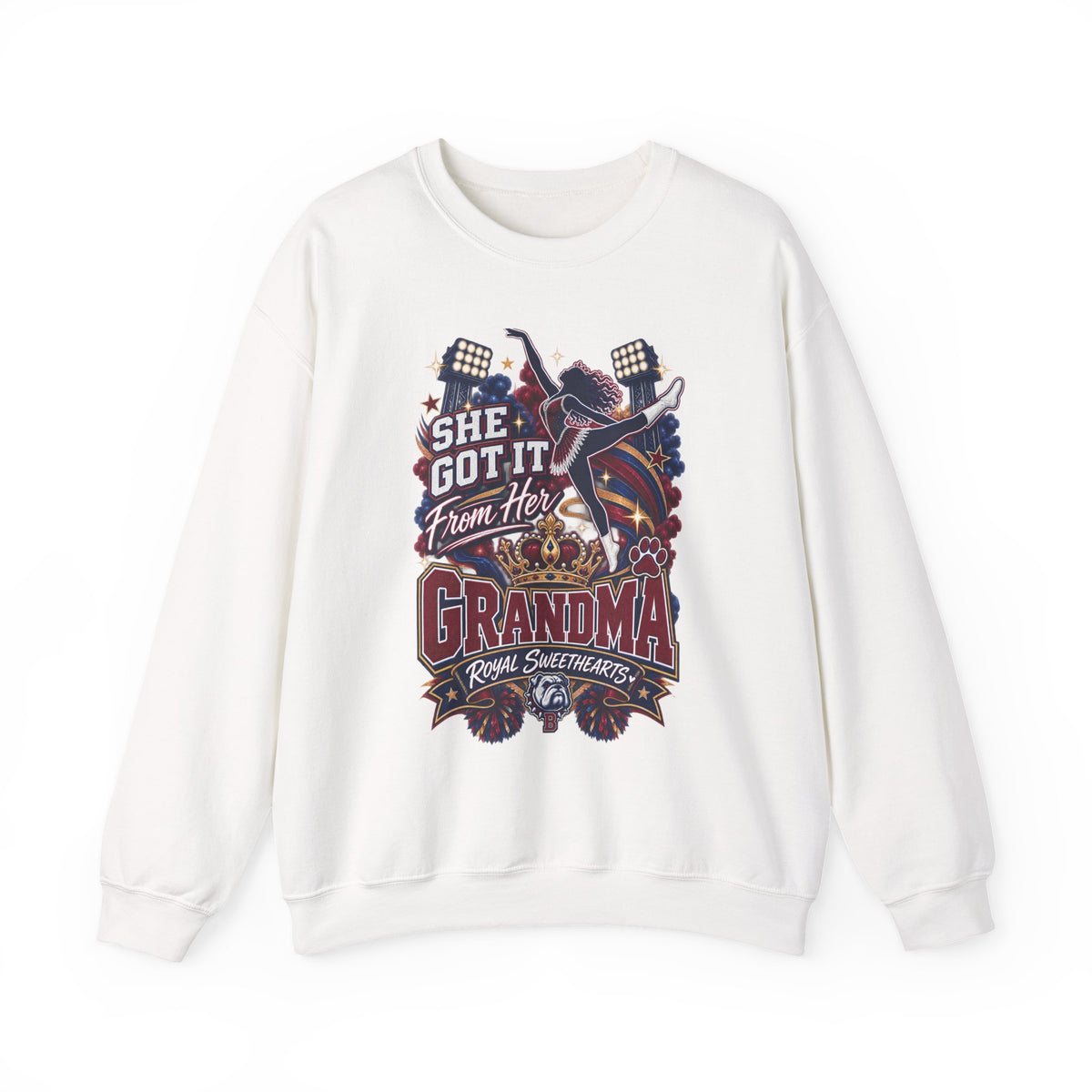Grandma Rocker Crewneck Sweatshirt — "She Got It From Her Grandma" Vintage Concert Design