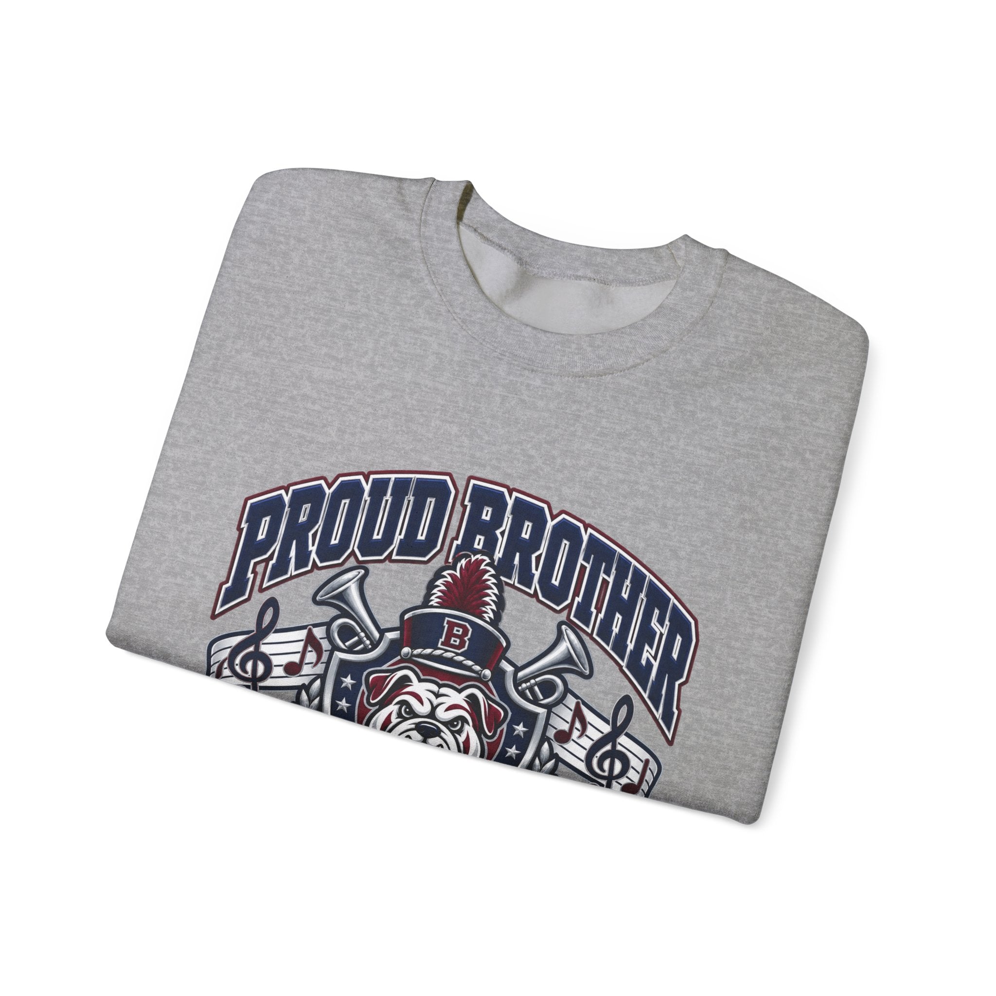 Proud Brother Marching Bulldog Crewneck Sweatshirt