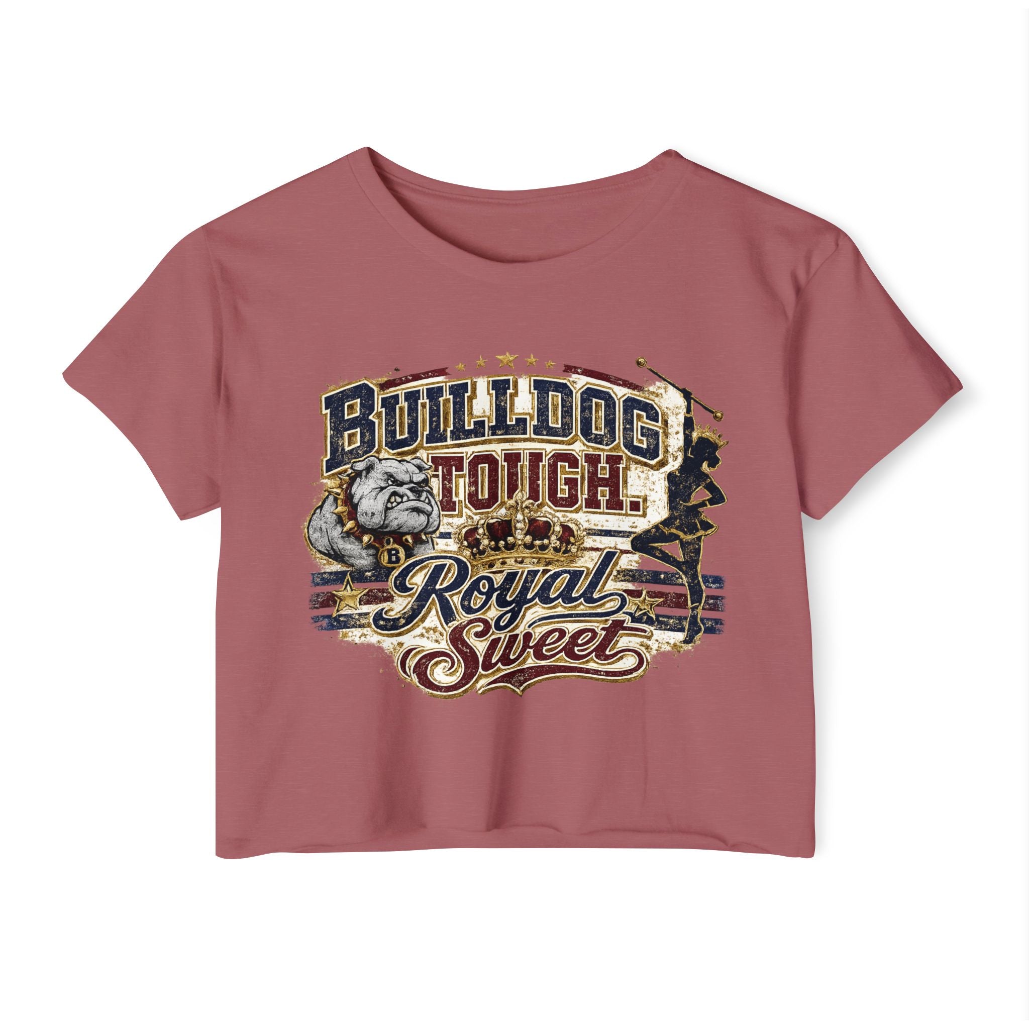 Bulldog Tough Royal Sweet Crop Top — Women's Festival Graphic Tee