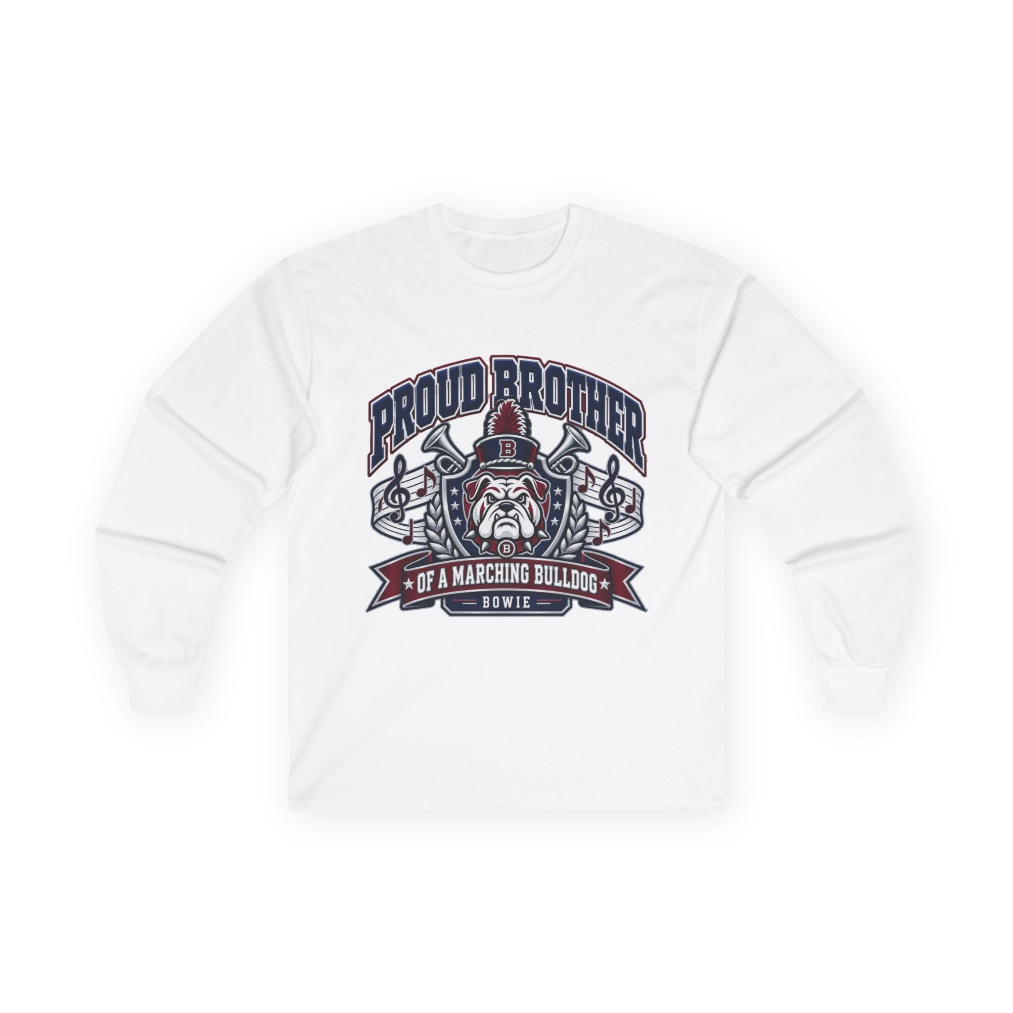 Proud Brother Marching Bulldog Long Sleeve Tee
