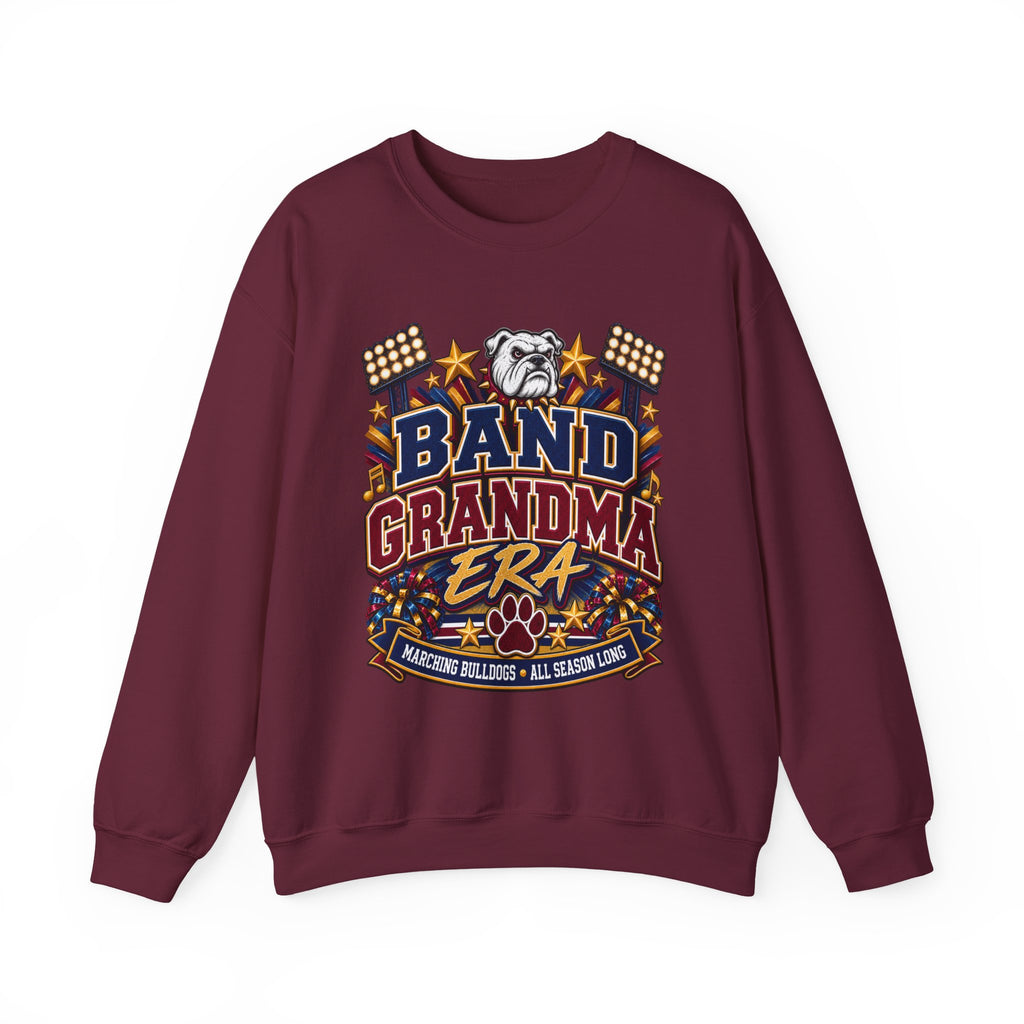 Band Grandma Era Sweatshirt — Bulldog Marching Band Support Crewneck