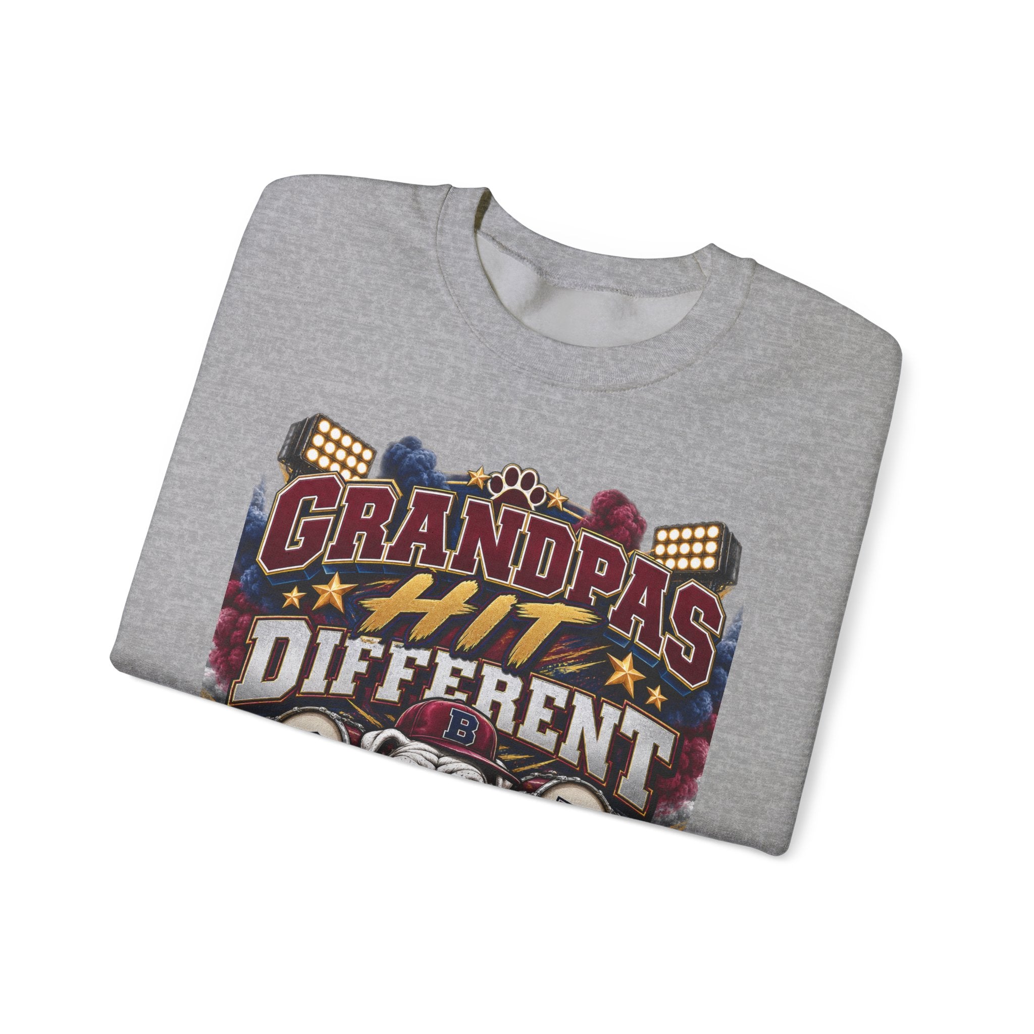 Grandpas Hit Different Sweatshirt - Funny Retro Grandpa Gift Crewneck