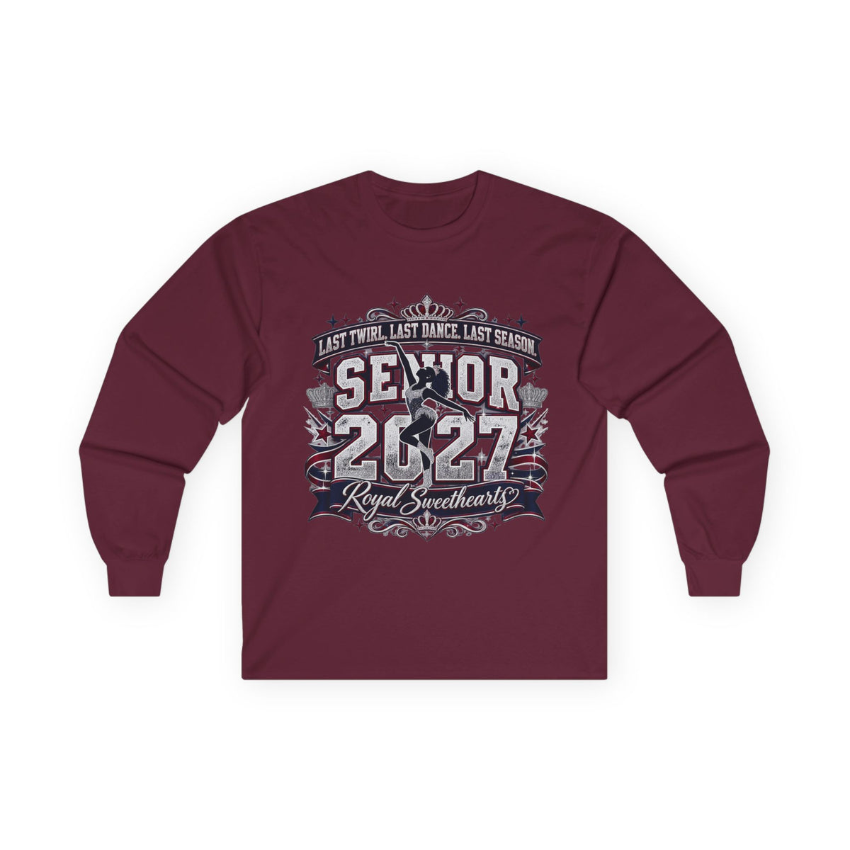Senior 2027 Royal Sweethearts Long Sleeve Tee